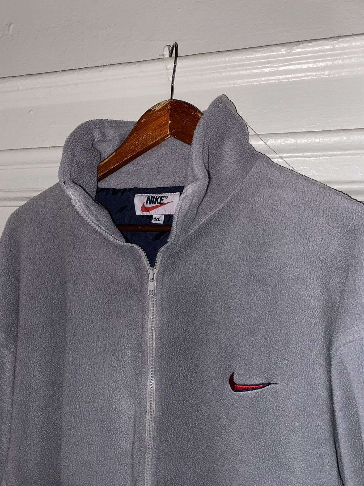 Nike Vintage Nike Mini Swoosh Zip Up Fleece 80s? Fits L Size US XL / EU 56 / 4 - 1 Thumbnail