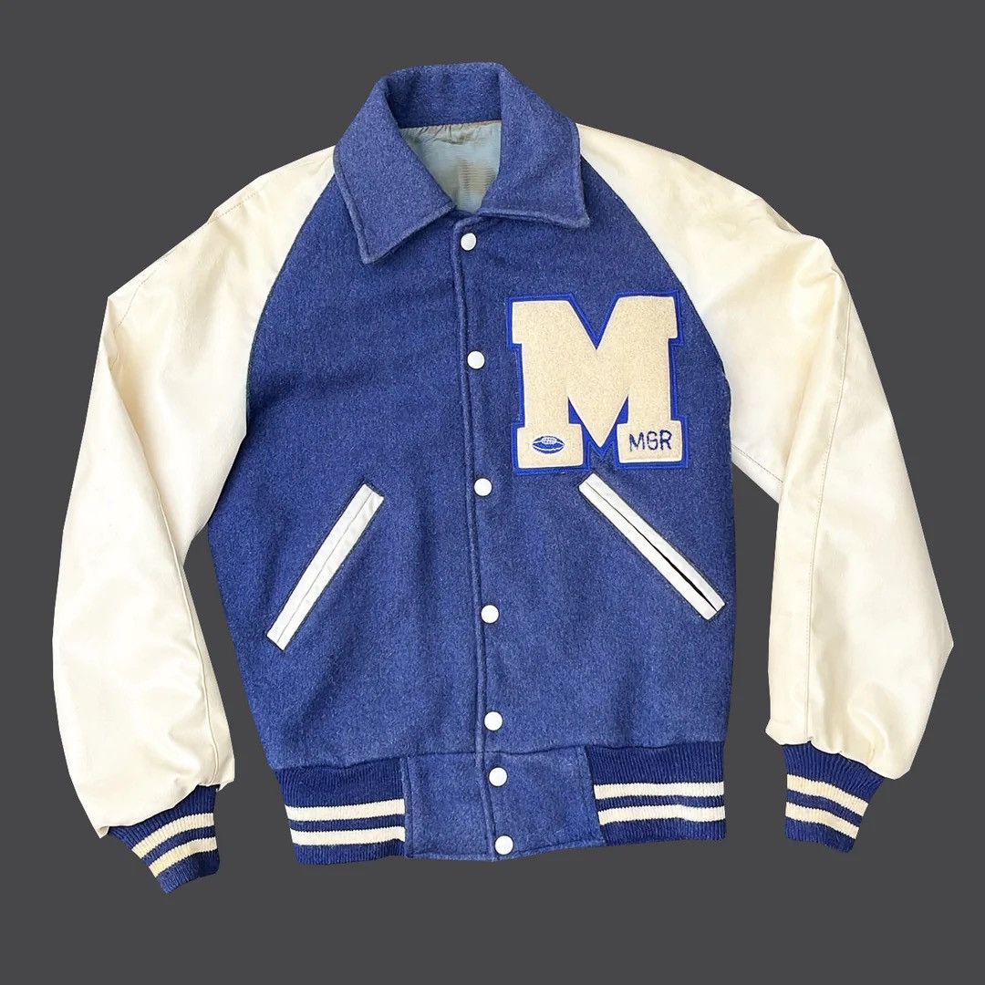 Vintage Varsity Letterman Jacket 60s Vintage Wool Leather USA Made ...