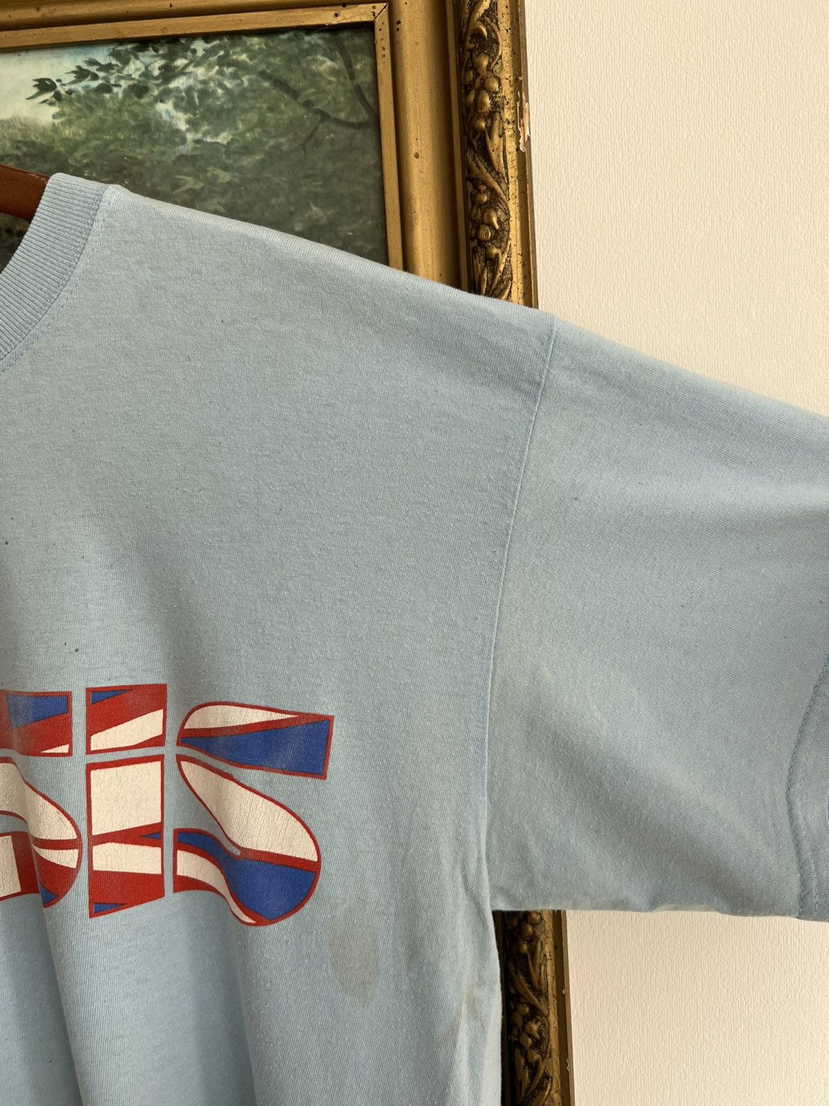 Band Tees Vintage 2002 Oasis Heathen Chemistry Britpop Blue Tee Size US L / EU 52-54 / 3 - 13 Thumbnail