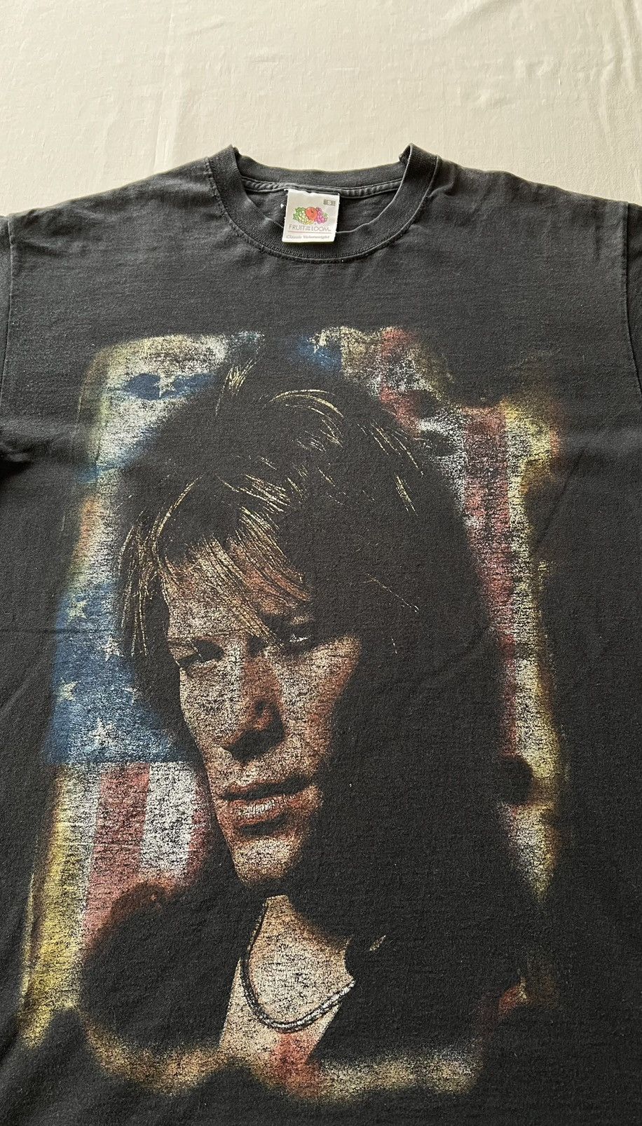 Band Tees Vintage 2000s Bon Jovi Big Face Black Tee (Van Halen) Size US S / EU 44-46 / 1 - 3 Thumbnail