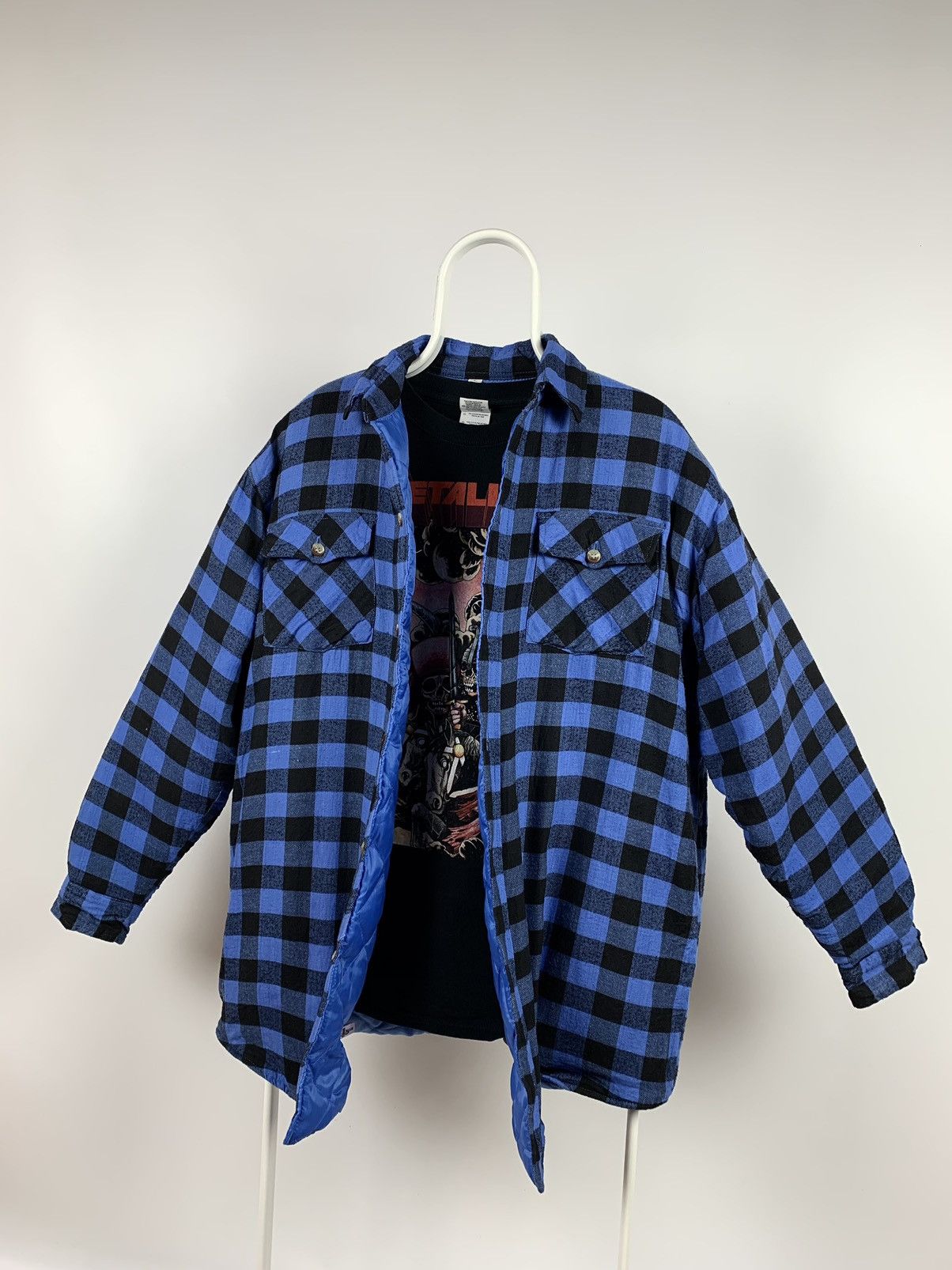 Flannel Vintage Flannel Plaid Jacket Quilted Travis Scott Style Size US L / EU 52-54 / 3 - 1 Thumbnail
