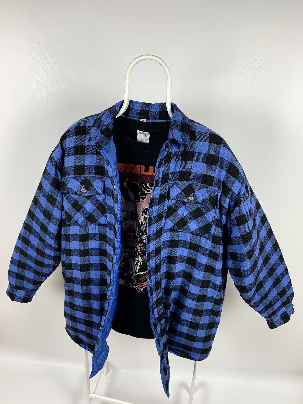 Flannel Vintage Flannel Plaid Jacket Quilted Travis Scott Style Size US L / EU 52-54 / 3 - 4 Thumbnail