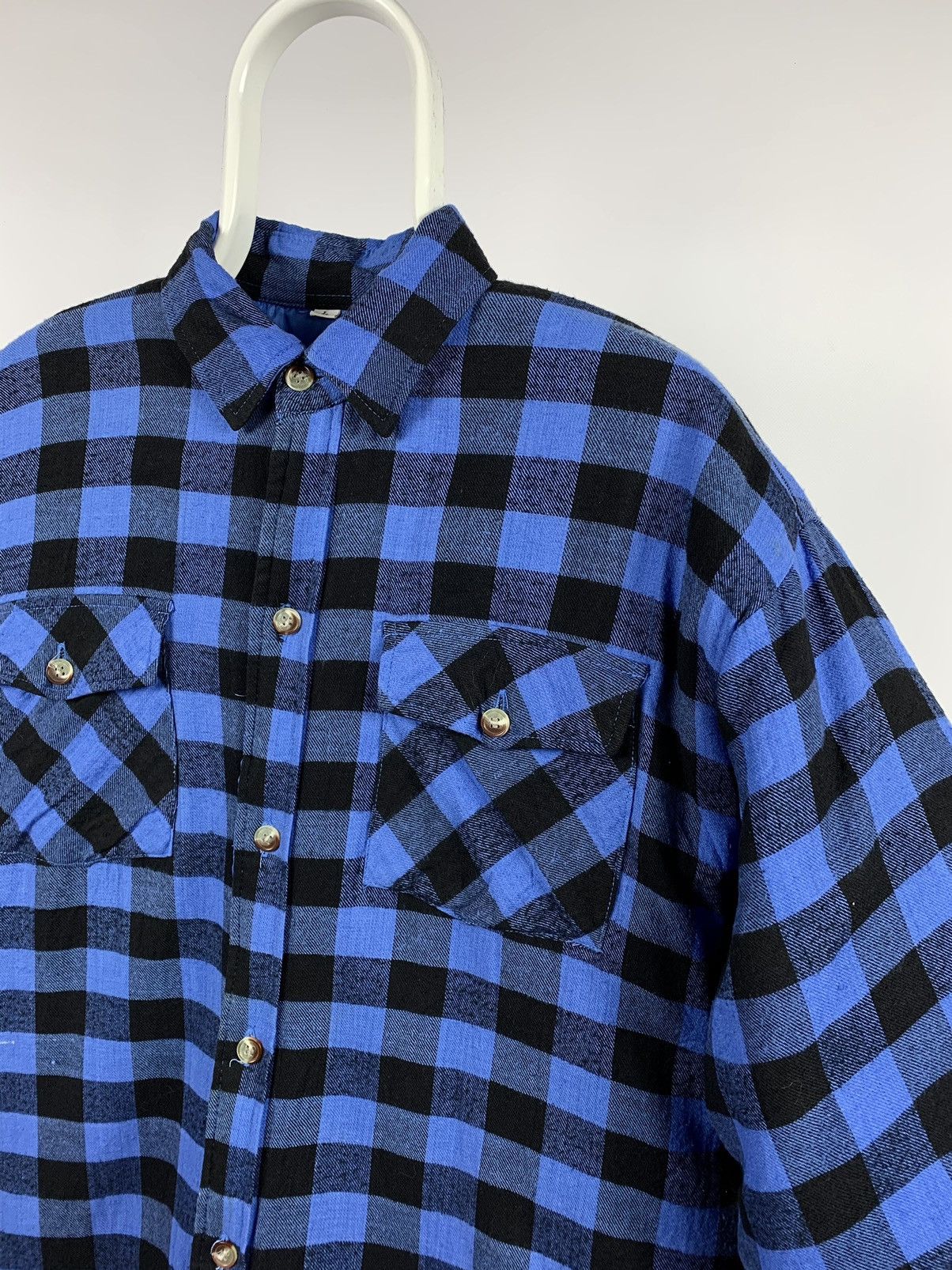 Flannel Vintage Flannel Plaid Jacket Quilted Travis Scott Style Size US L / EU 52-54 / 3 - 7 Thumbnail