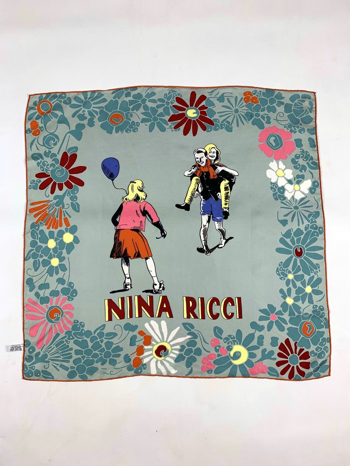 Nina Ricci Nina Ricci 100% Silk Scarf Made In Italy Kids Playing Size ONE SIZE - 1 Thumbnail