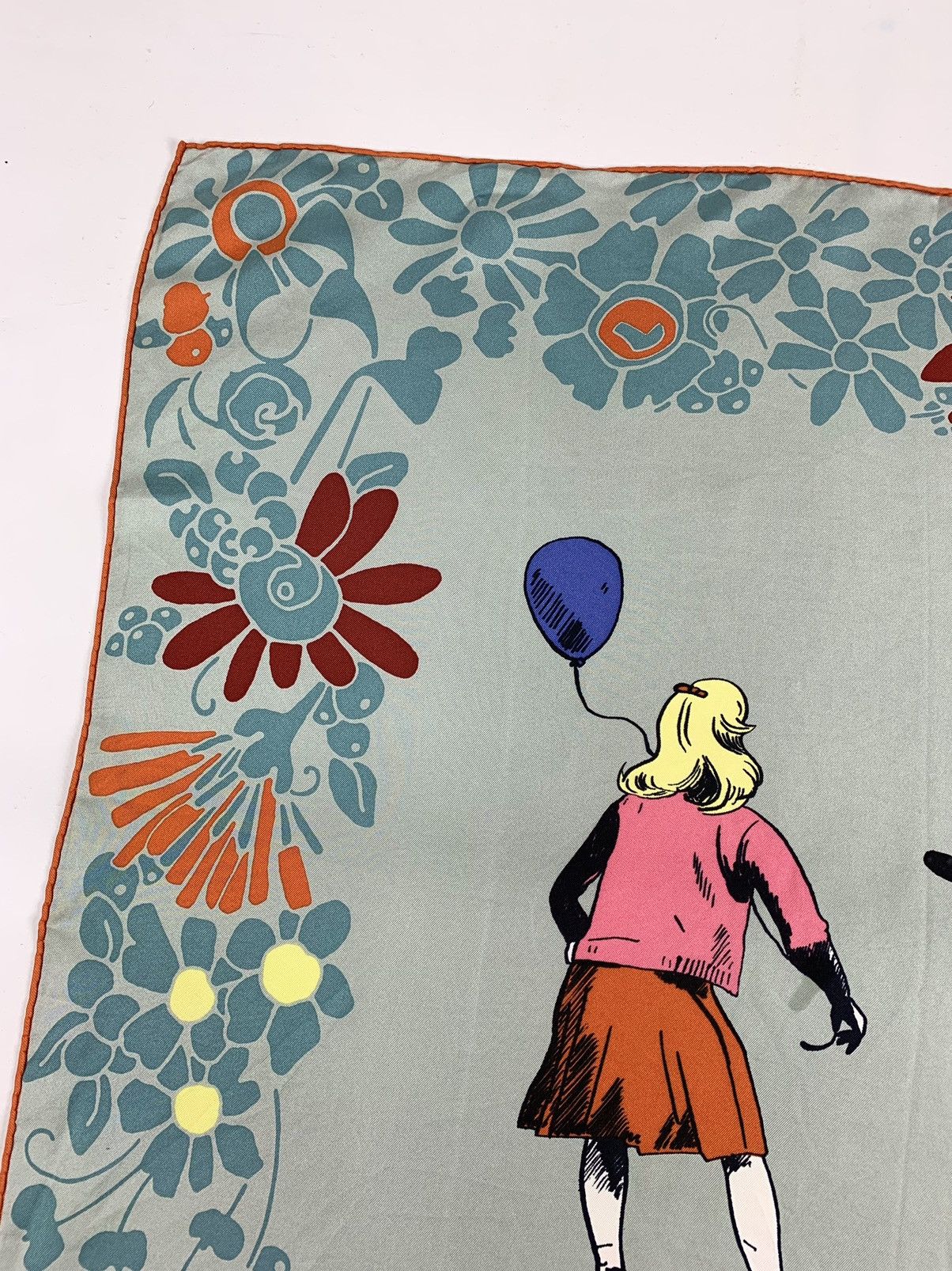 Nina Ricci Nina Ricci 100% Silk Scarf Made In Italy Kids Playing Size ONE SIZE - 4 Thumbnail