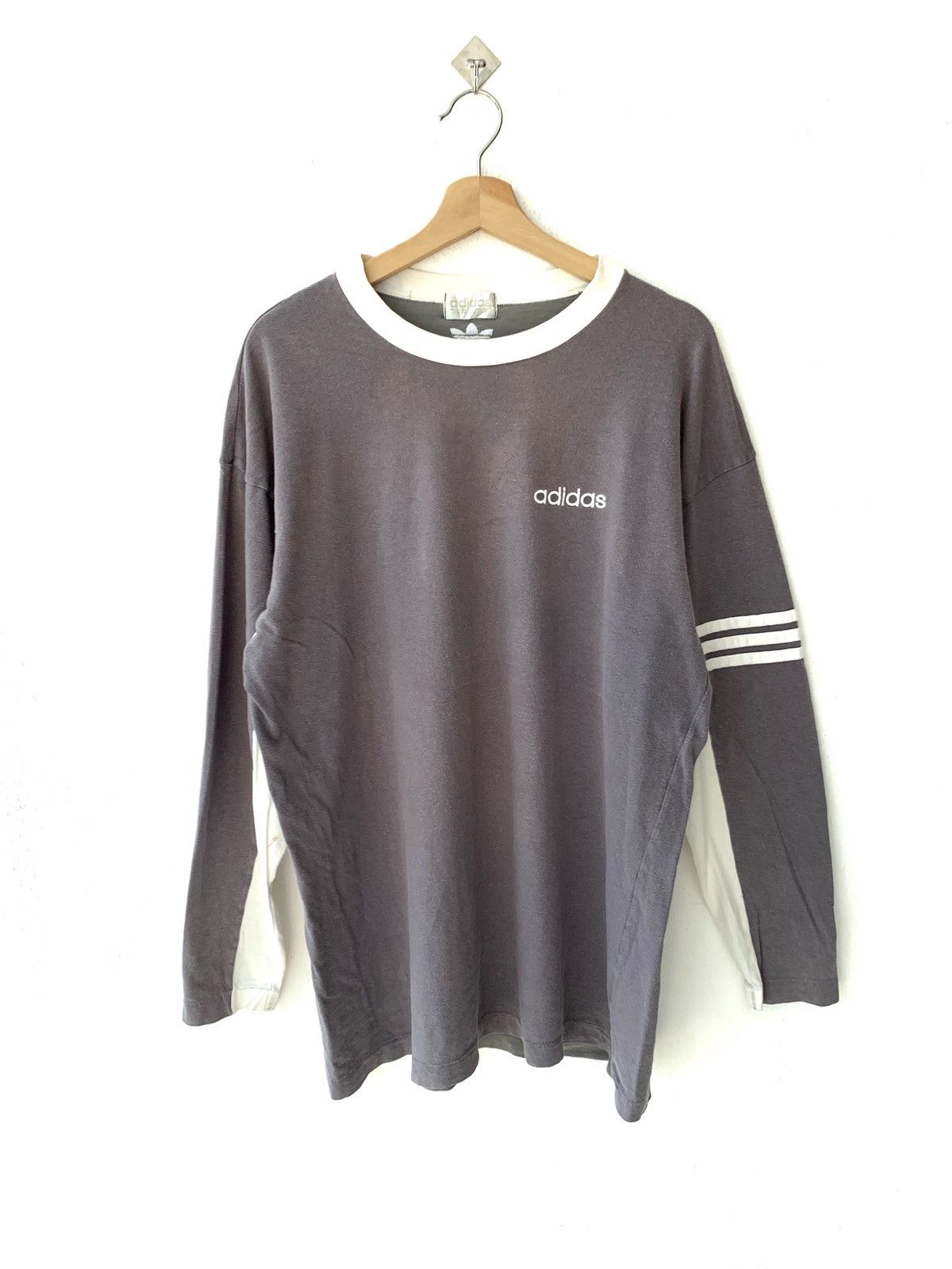 Adidas Vintage 90’s Sunfaded Adidas Descente Long Sleeve Size US L / EU 52-54 / 3 - 1 Thumbnail