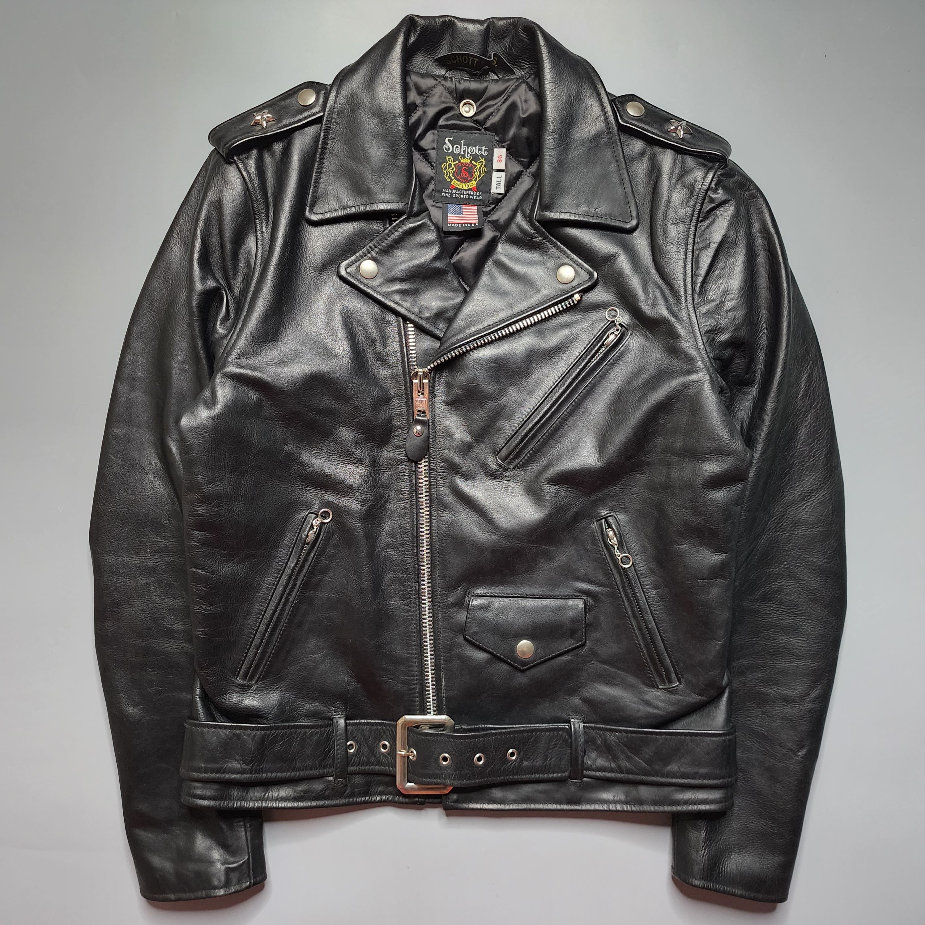 Image of Schott Nyc - 613Ust Vintage One Star Rider Jacket in Black, Men's (Size XS)