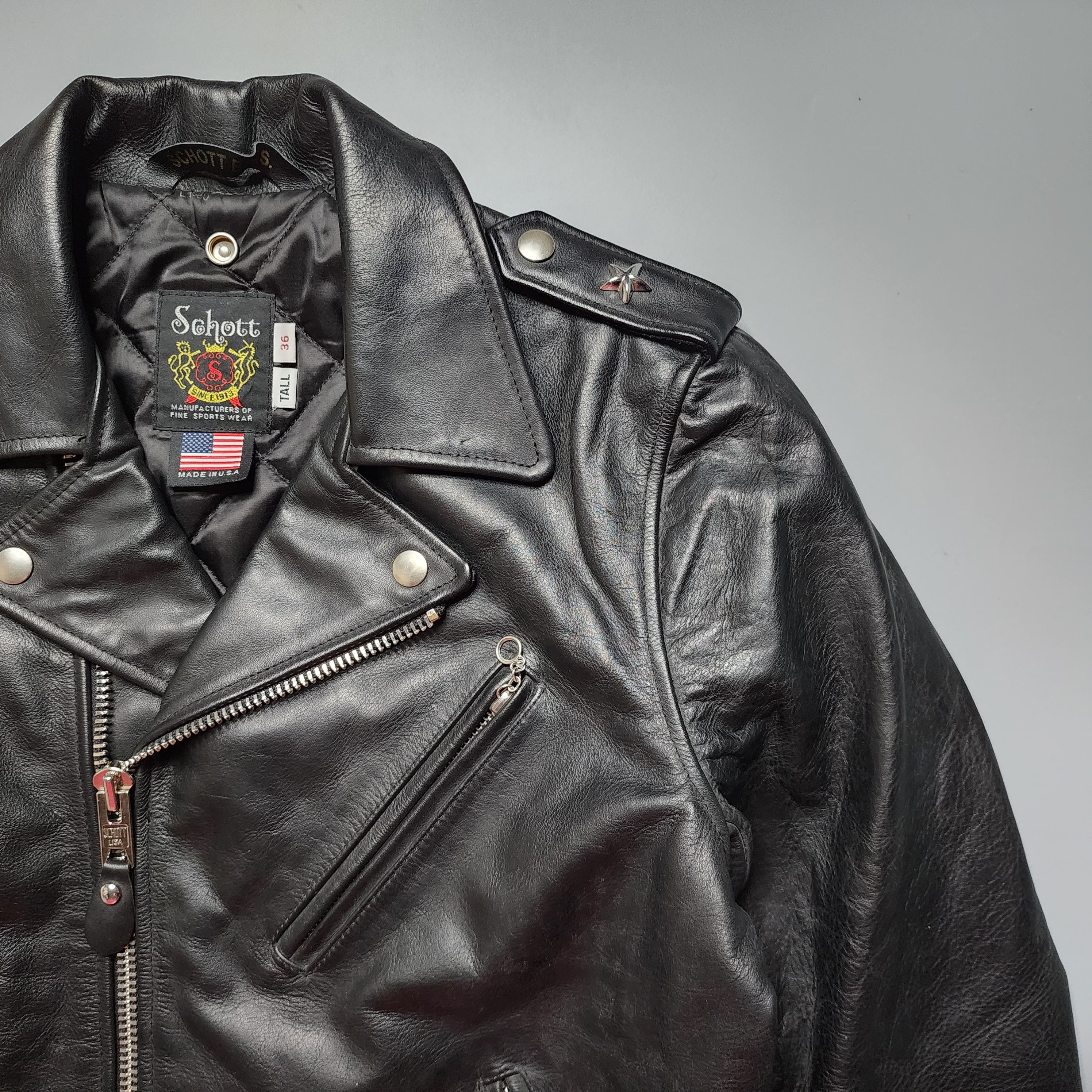 Schott Schott NYC - 613UST Vintage One Star Rider Jacket Size US S / EU 44-46 / 1 - 4 Thumbnail