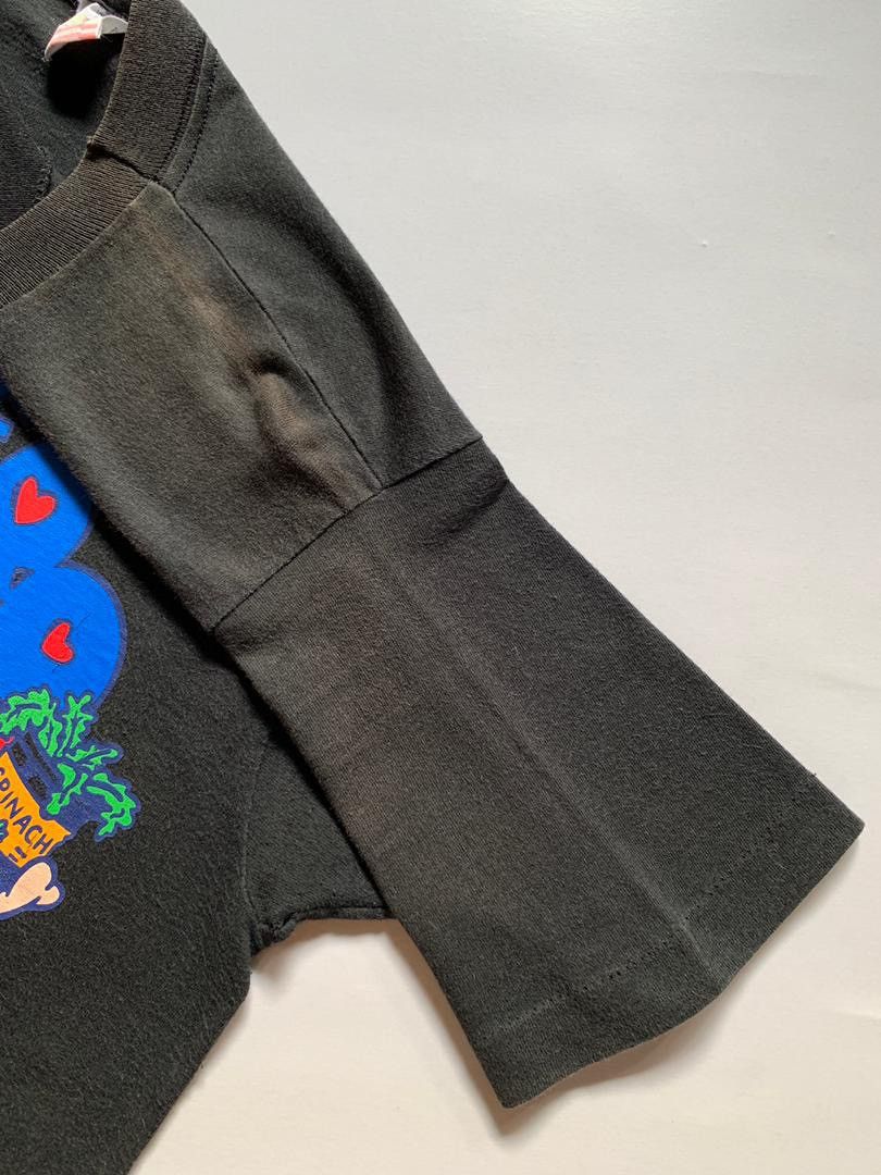 Fruit Of The Loom Popeye vintage 90s black tshirt tee Size US M / EU 48-50 / 2 - 24 Thumbnail