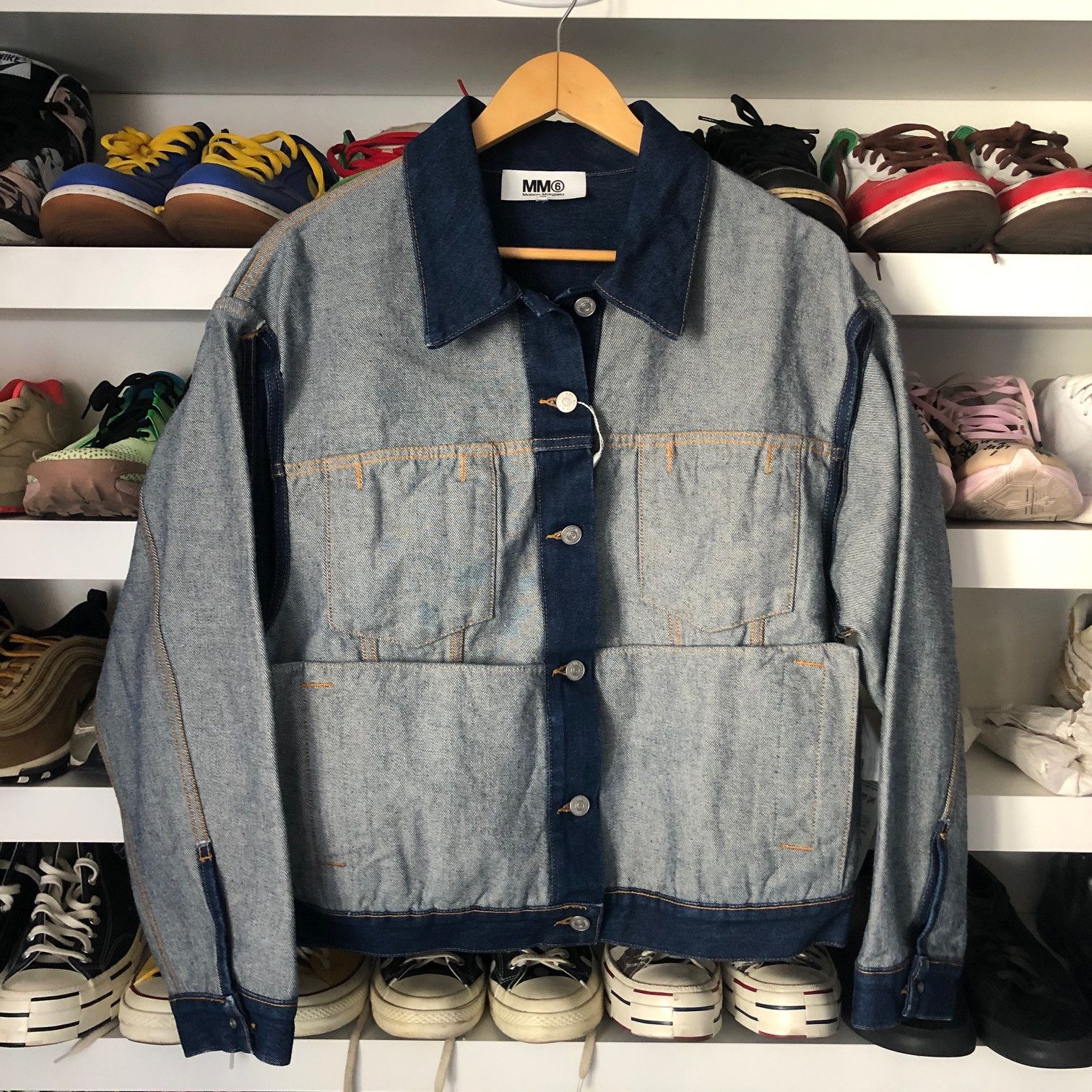 Maison Margiela MAISON MARGIELA MM6 Reversed Denim Jacket Size S / US 4 / IT 40 - 1 Thumbnail