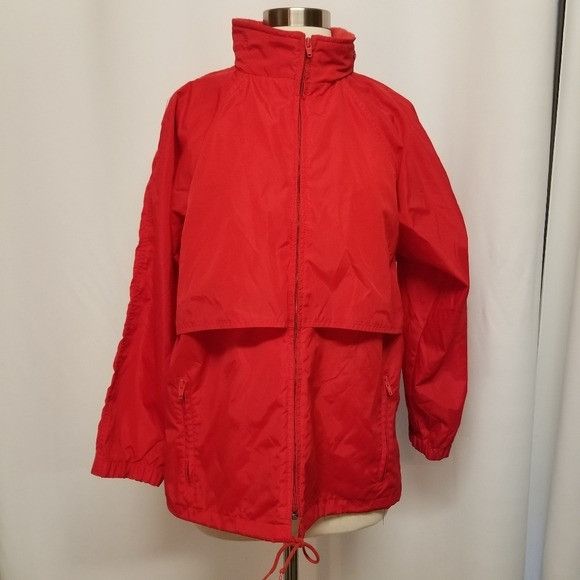 Vintage 80s Eddie Bauer Windbreaker / Snow / Rain Jacket Red