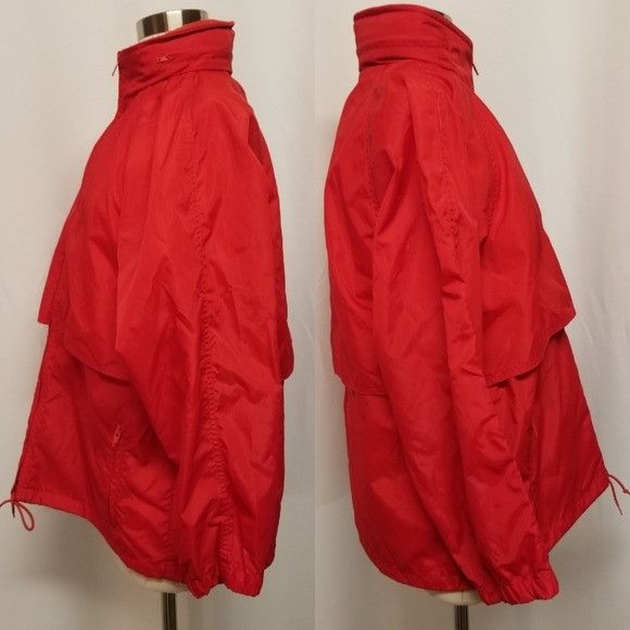 Vintage 80s Eddie Bauer Windbreaker / Snow / Rain Jacket Red