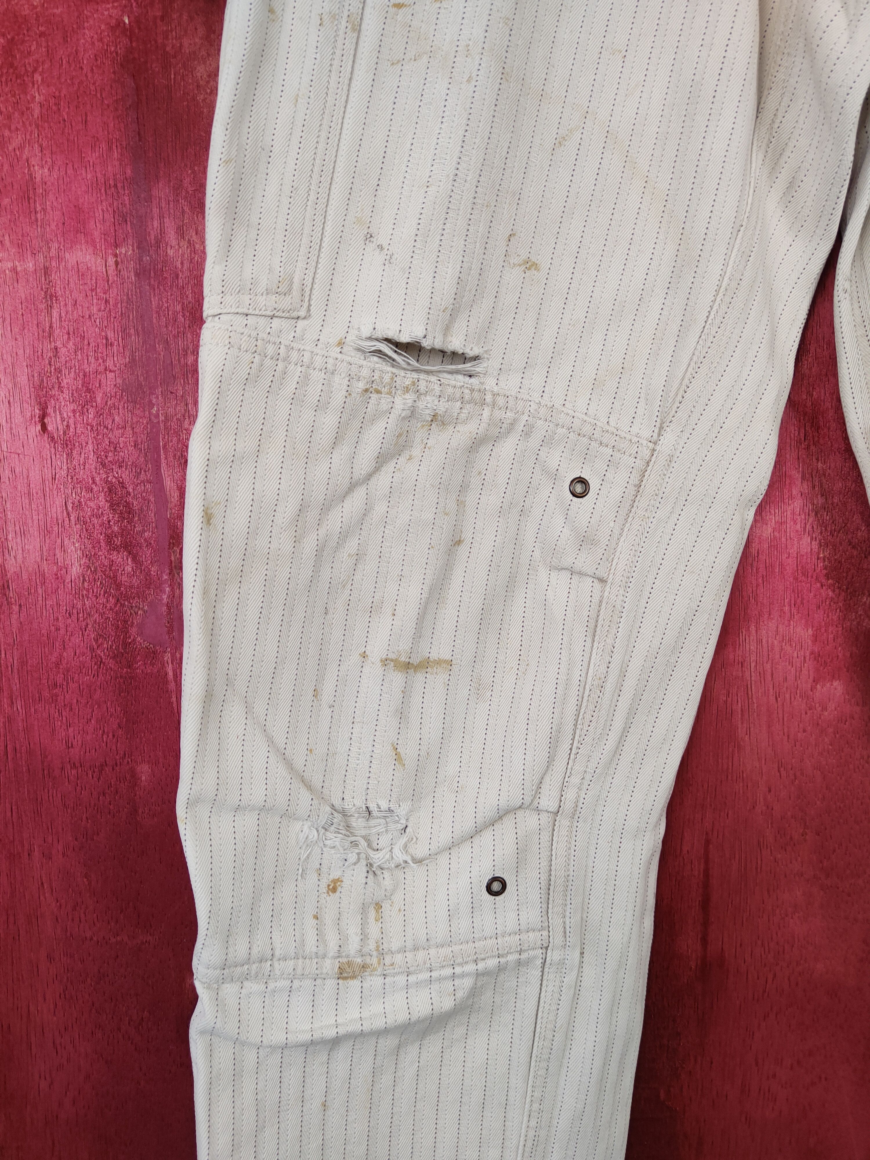 Japanese Brand DL Hakata Tobi White Multi Pocket Tactical Cargo Pants #S472 Size US 28 / EU 44 - 4 Thumbnail