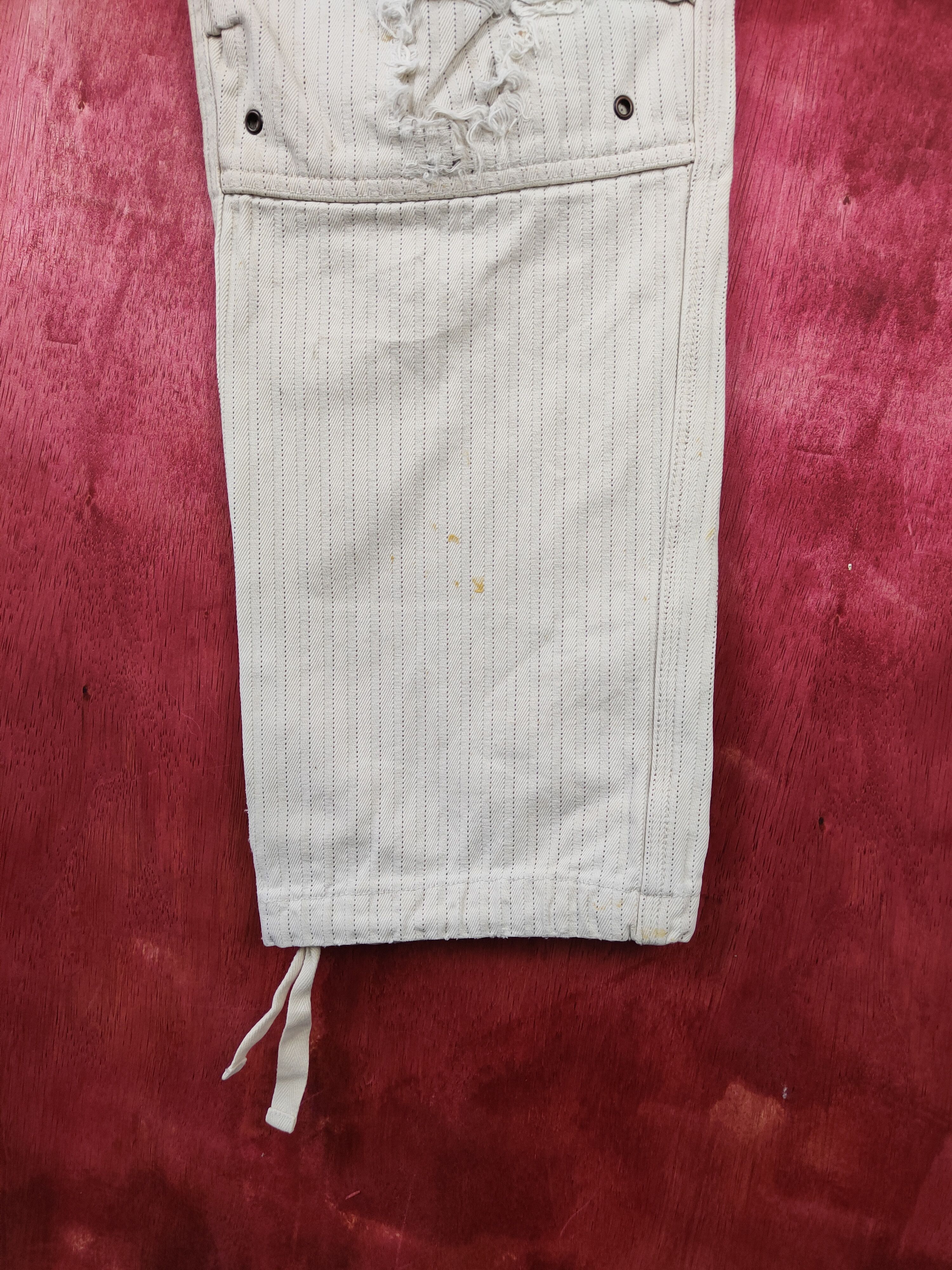 Japanese Brand DL Hakata Tobi White Multi Pocket Tactical Cargo Pants #S472 Size US 28 / EU 44 - 8 Thumbnail