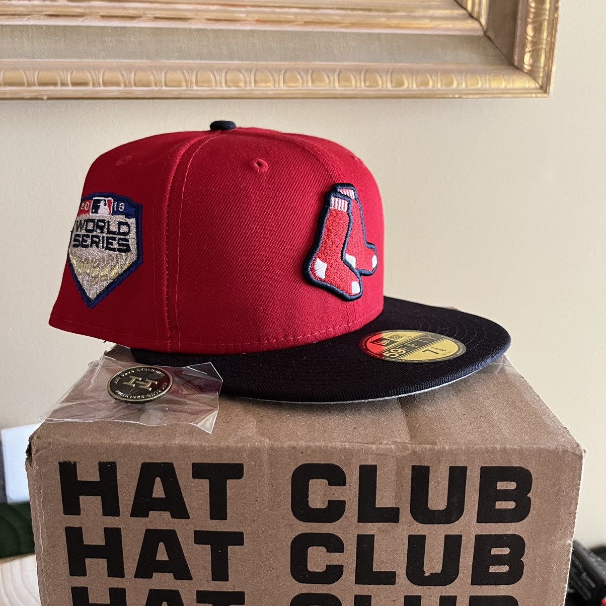 Hat Club × New Era Hat club Boston Red Sox Good greys Size 7 3/8 ,2018 WS patch Size ONE SIZE - 1 Thumbnail