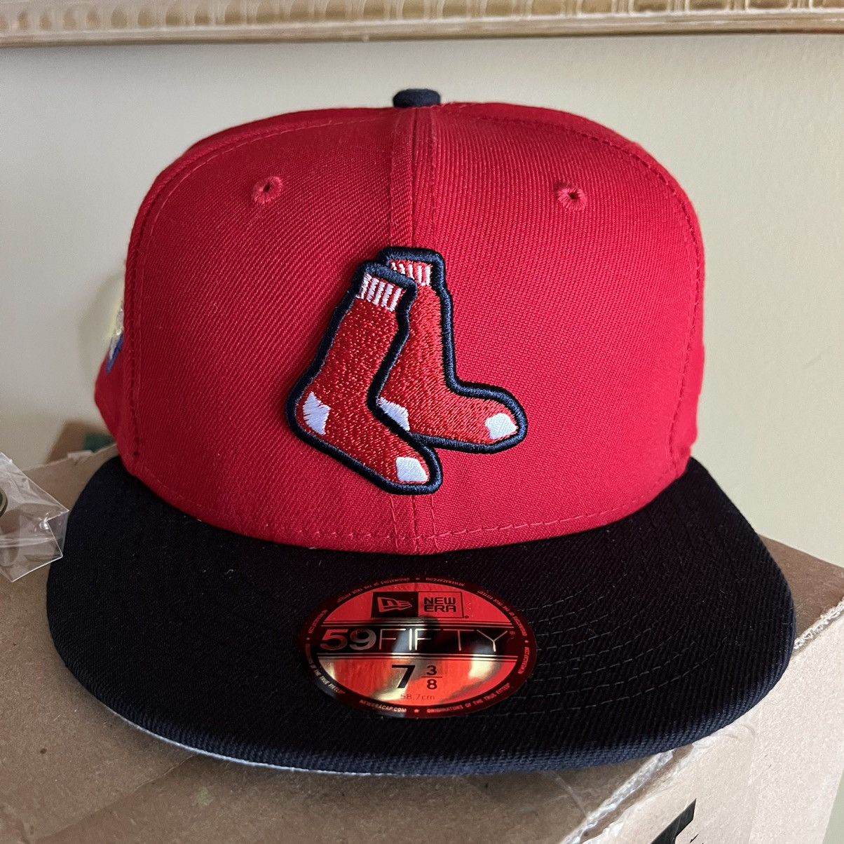 Hat Club × New Era Hat club Boston Red Sox Good greys Size 7 3/8 ,2018 WS patch Size ONE SIZE - 2 Thumbnail