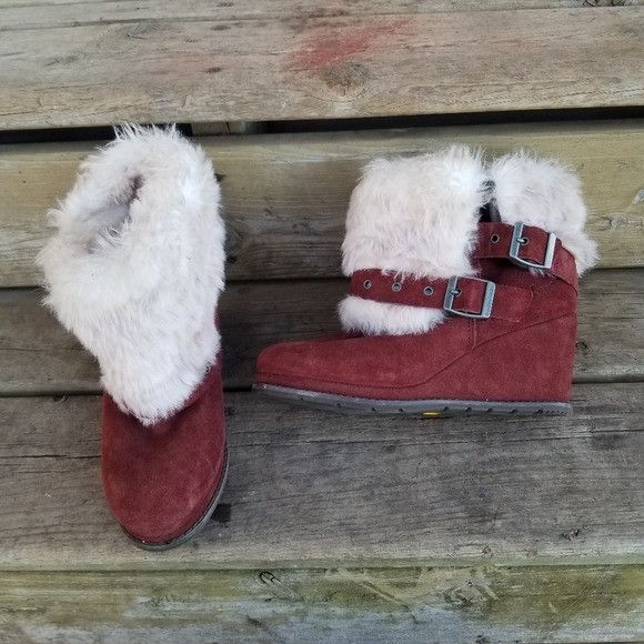 CAT Footwear Caterpillar Boisterous Burgundy Suede Boots 7