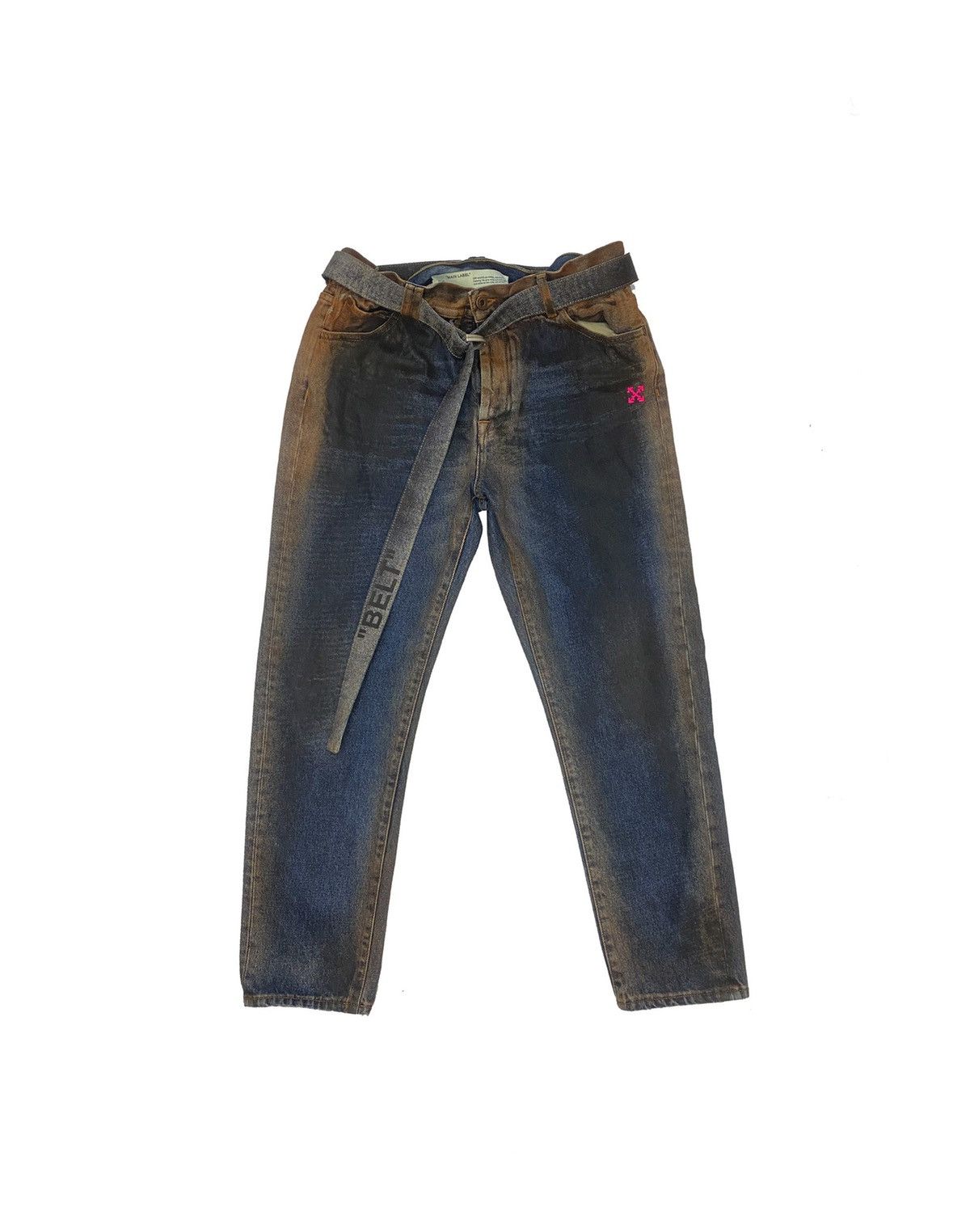 Off White Oil washed denim pants Grailed