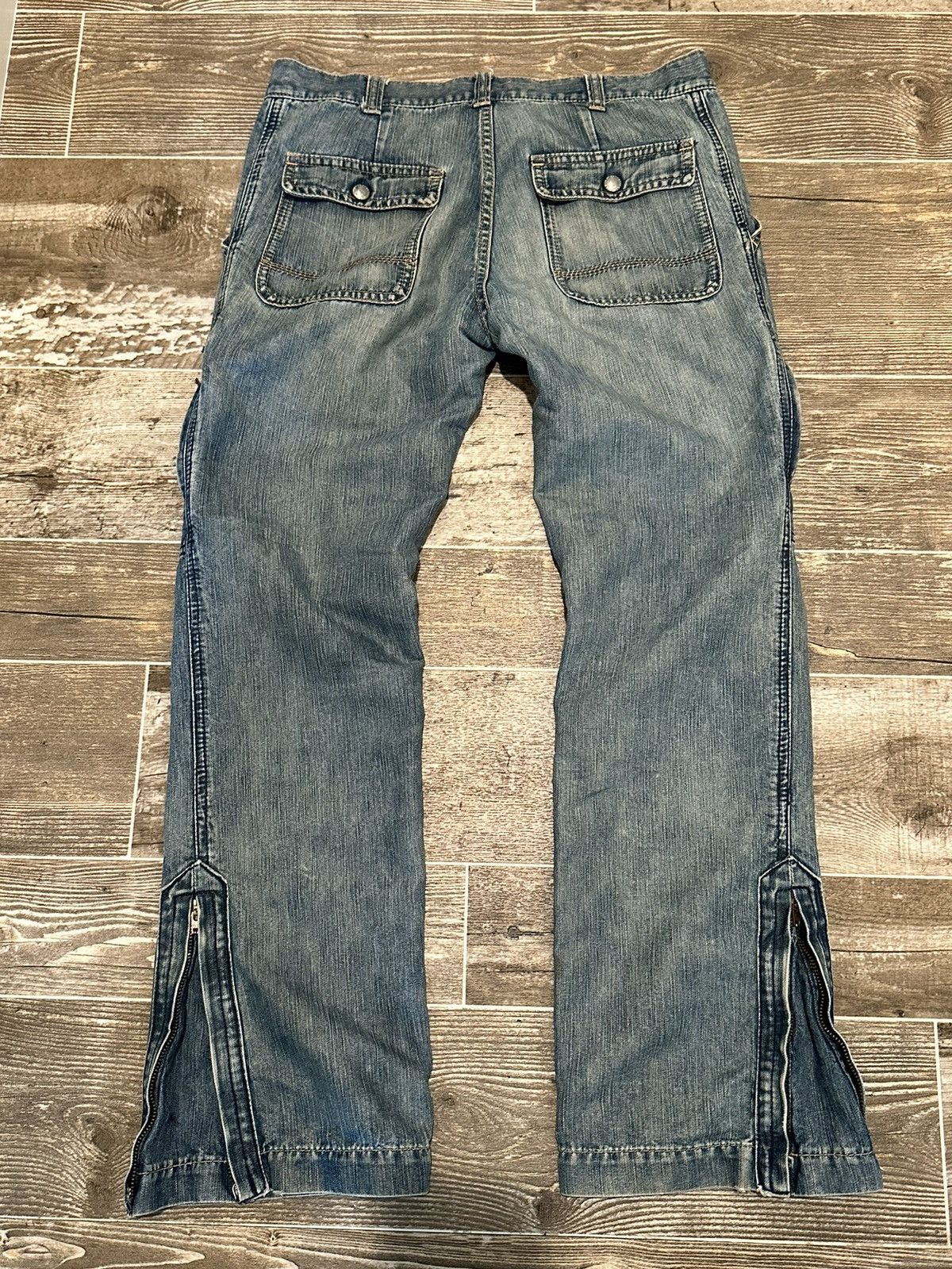 Junya Watanabe Junya Watanabe SS2005 Moto Flared zipper denim Size US 30 / EU 46 - 3 Thumbnail