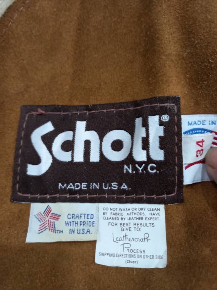 Schott Vintage 80's Schott Suede Leather Jacket Size US M / EU 48-50 / 2 - 9 Thumbnail