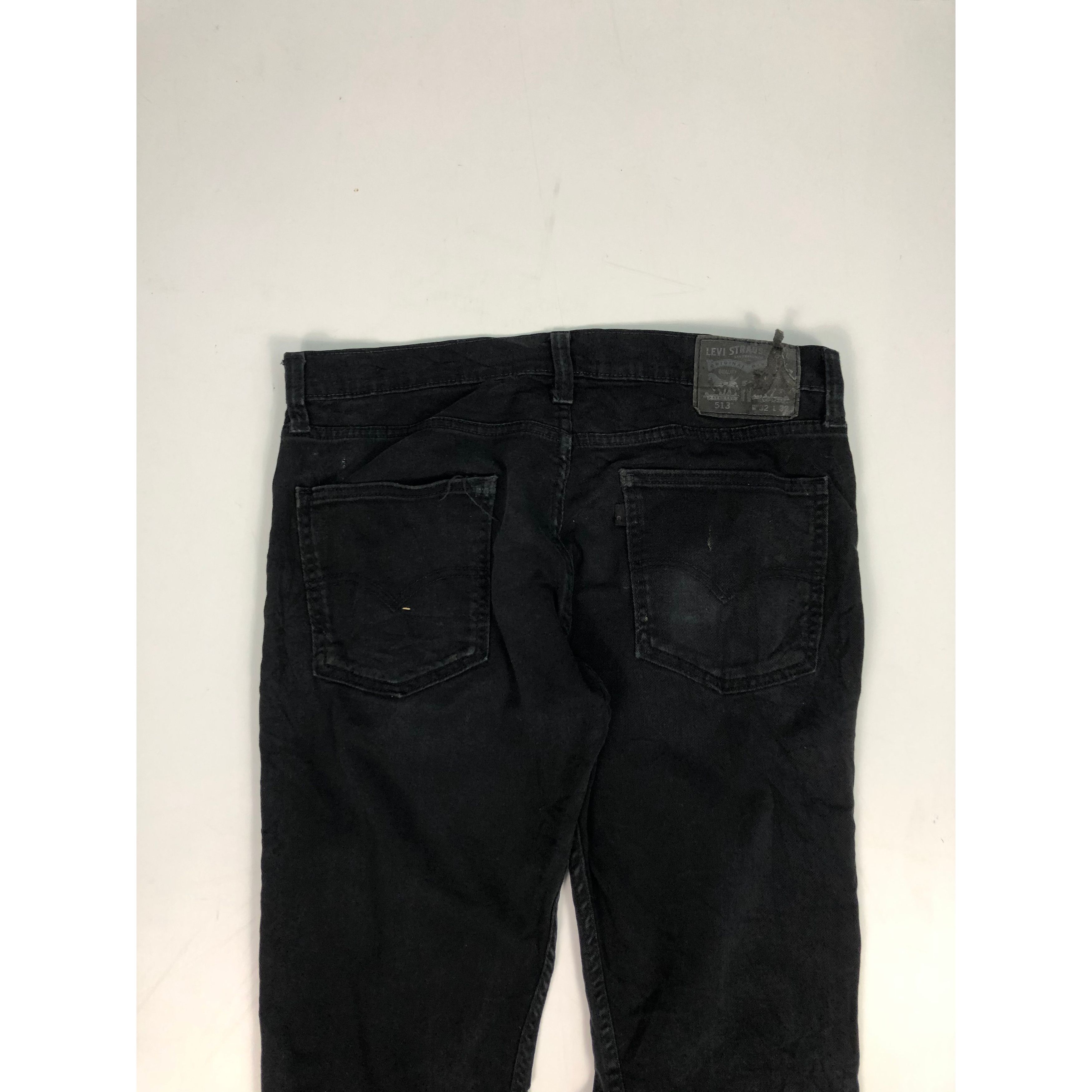 Levi's × Vintage Vintage Levis 513 Superblack Distressed denim DP0077 Size US 34 / EU 50 - 4 Thumbnail