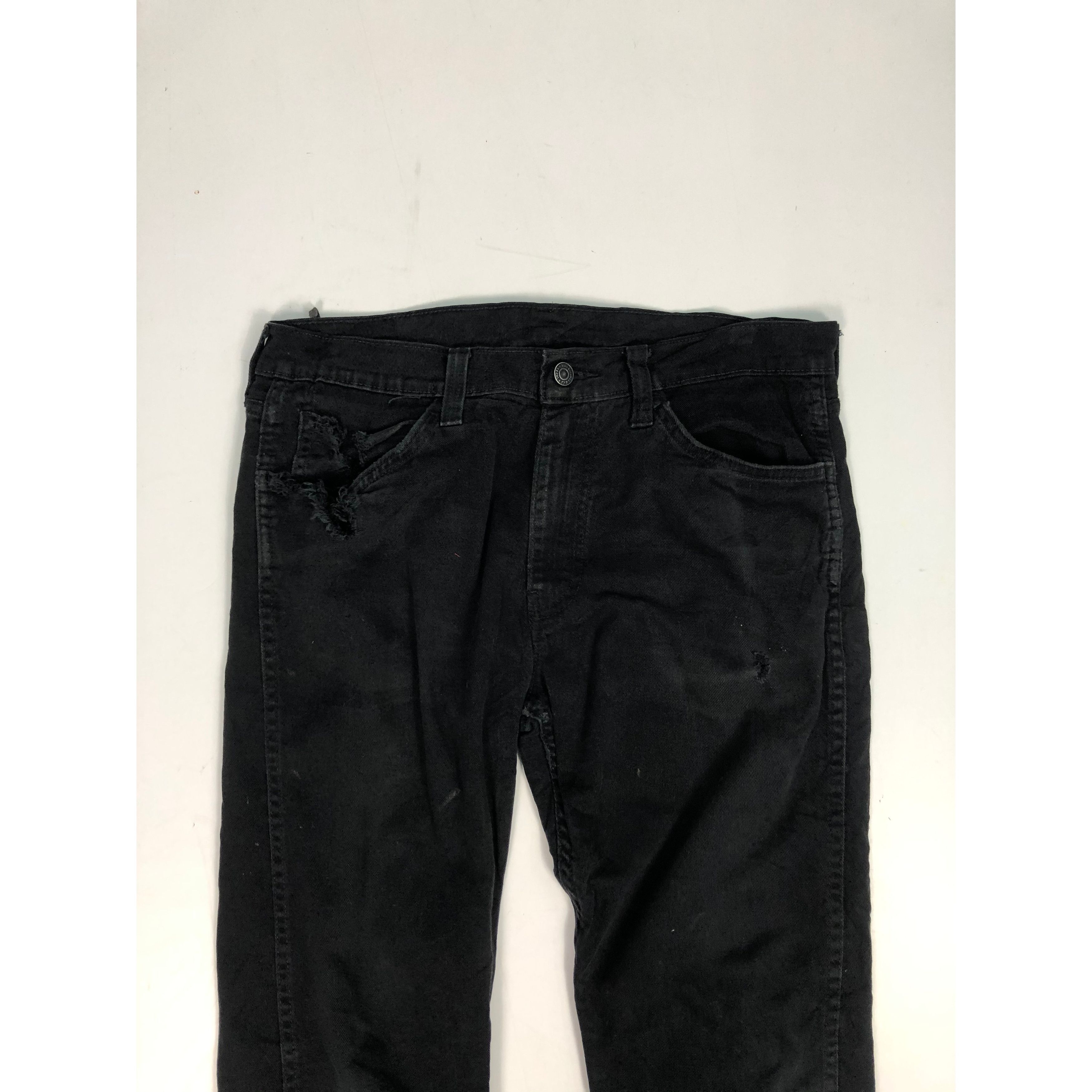 Levi's × Vintage Vintage Levis 513 Superblack Distressed denim DP0077 Size US 34 / EU 50 - 2 Thumbnail
