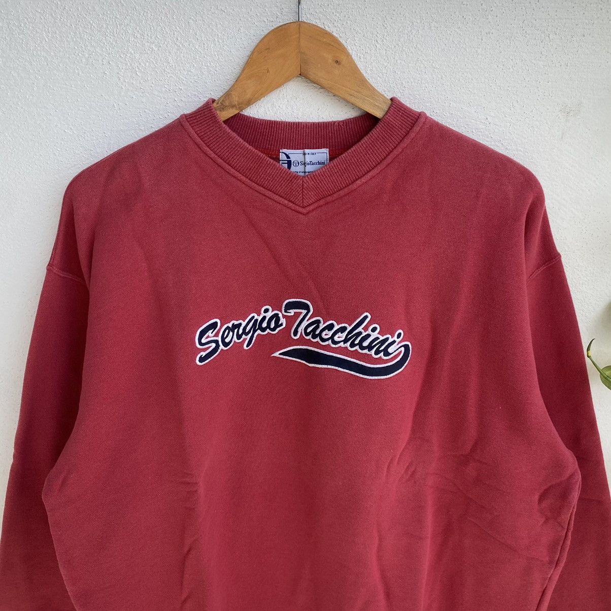 Sergio Tacchini × Vintage Sergio Tacchini Sweatshirt Sweater Spell Out Size US XL / EU 56 / 4 - 2 Thumbnail