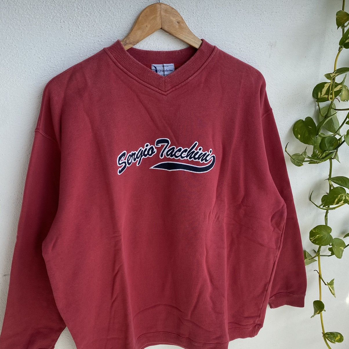 Sergio Tacchini × Vintage Sergio Tacchini Sweatshirt Sweater Spell Out Size US XL / EU 56 / 4 - 3 Thumbnail