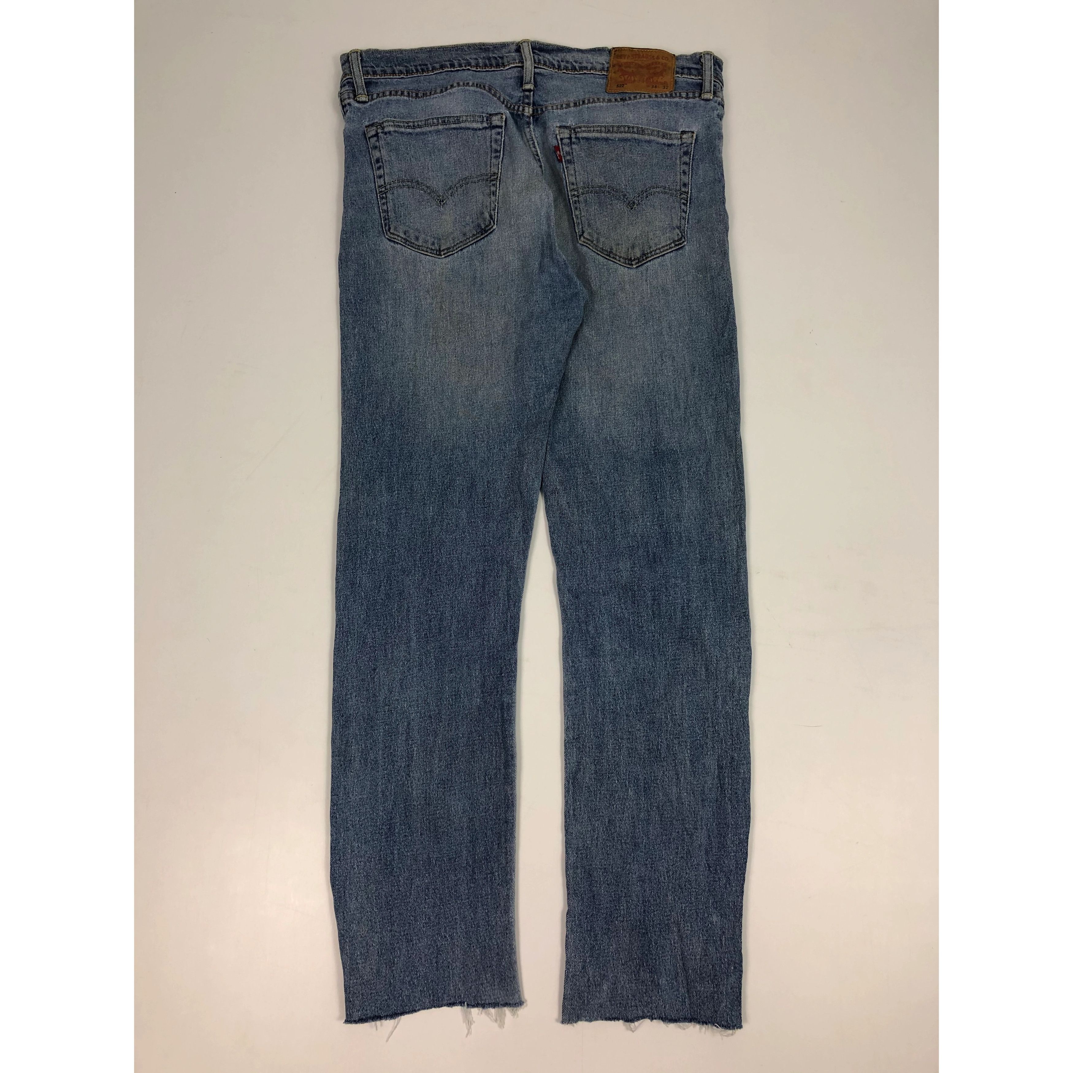 Levi's Vintage Levis 522 Distressed Denim Faded Blue DP0082 Size US 34 / EU 50 - 3 Thumbnail
