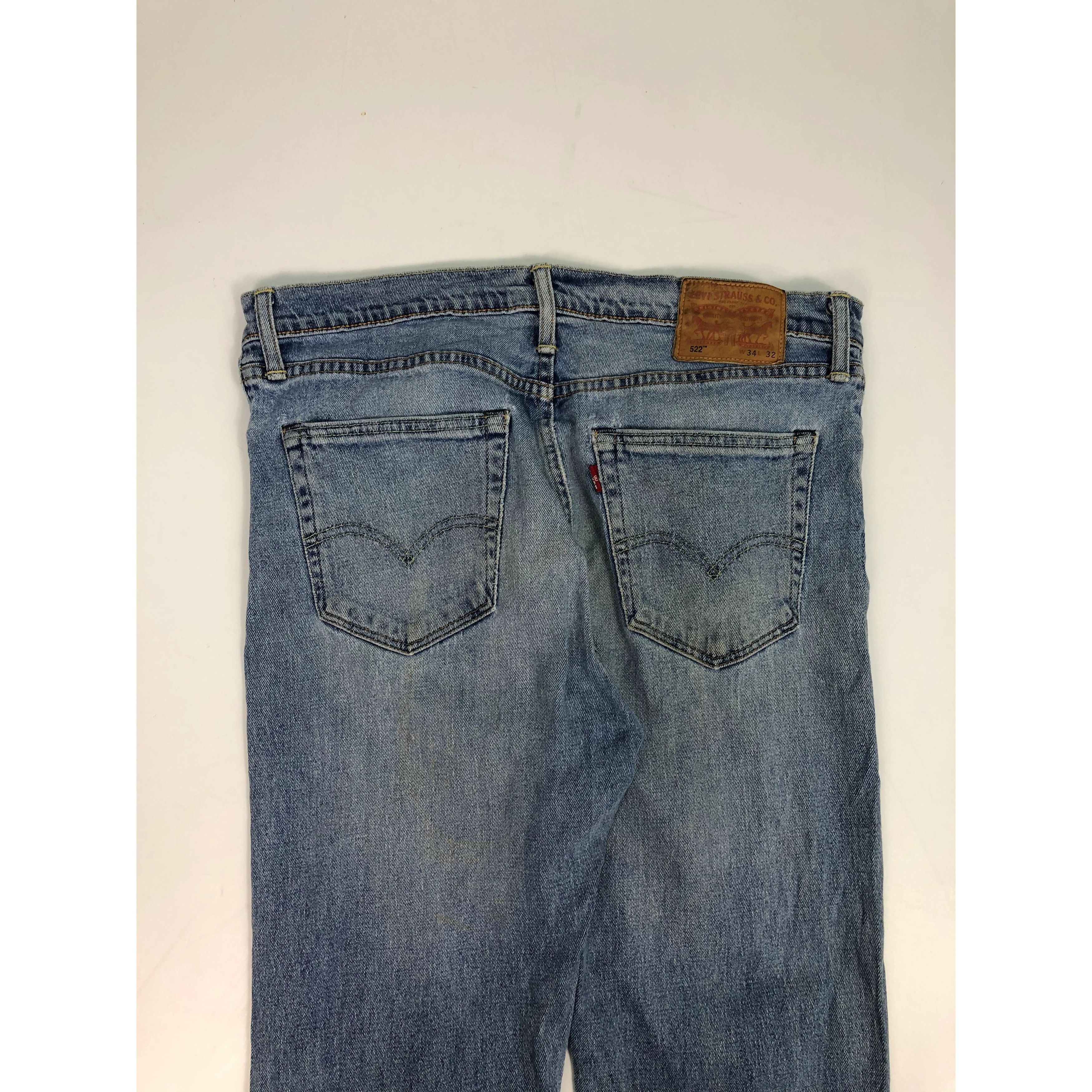 Levi's Vintage Levis 522 Distressed Denim Faded Blue DP0082 Size US 34 / EU 50 - 4 Thumbnail