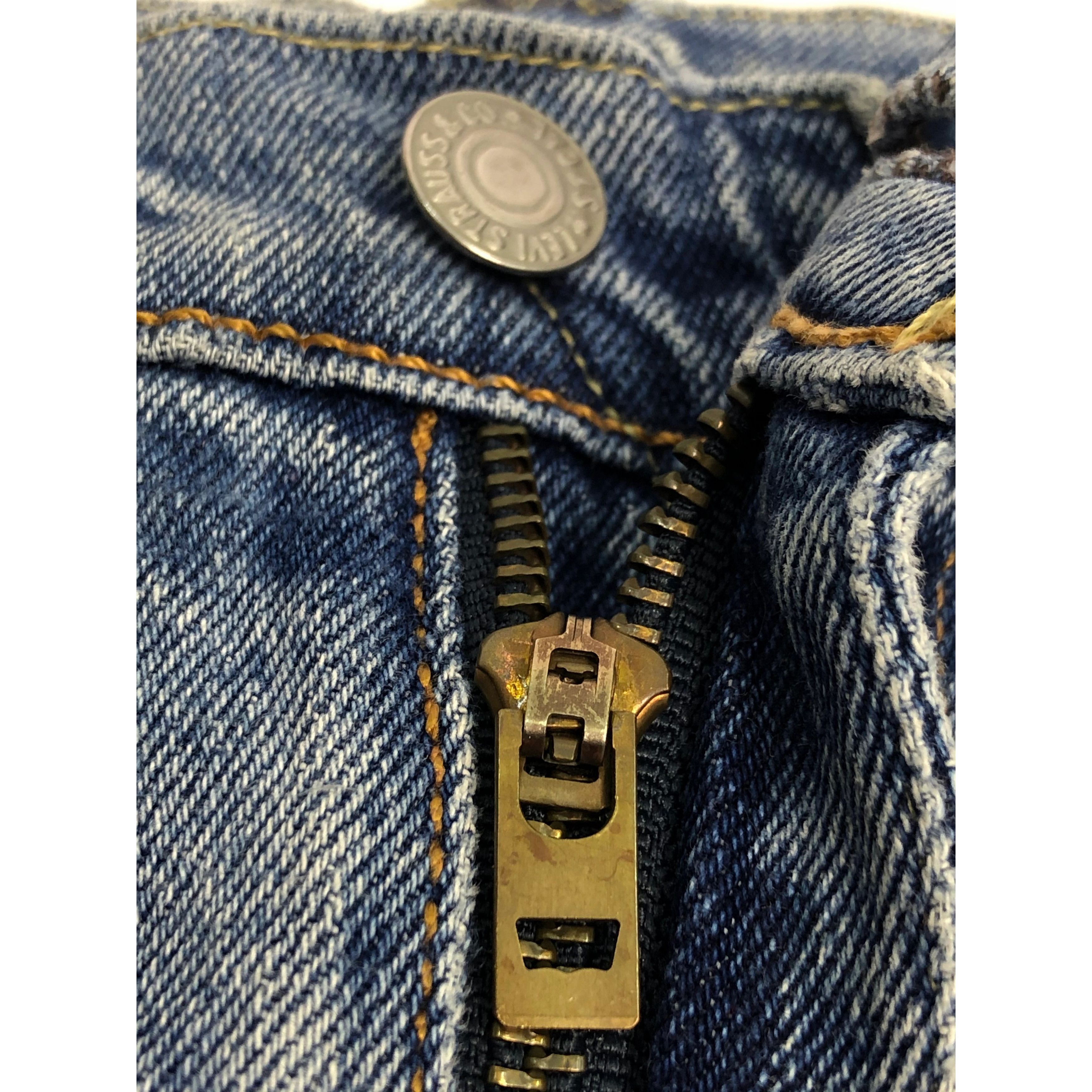 Levi's Vintage Levis 522 Distressed Denim Faded Blue DP0082 Size US 34 / EU 50 - 7 Thumbnail