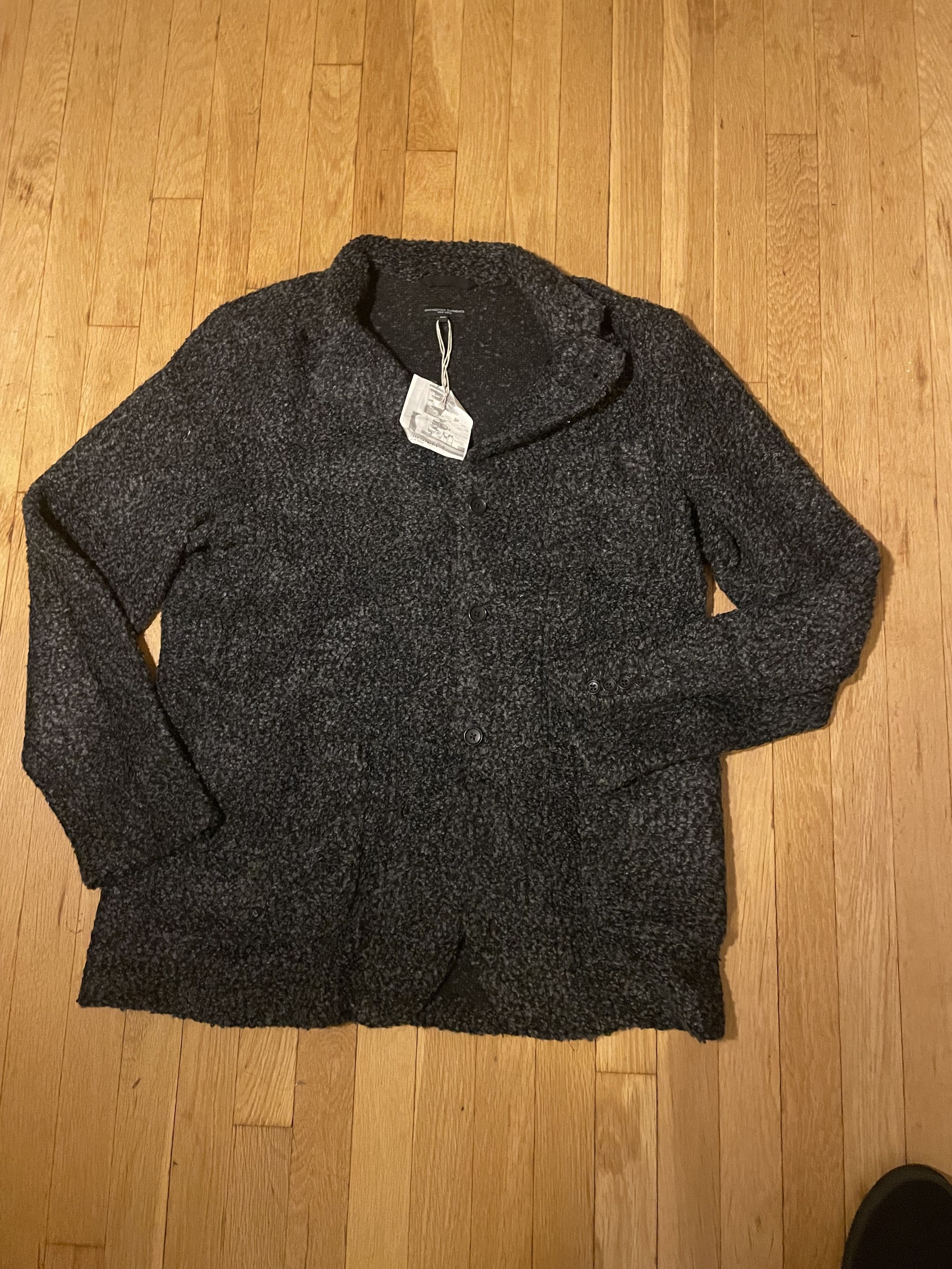 image of Engineered Garments Fleece Shearling Jacket in Black Charcoal Grey, Men's (Size XL)