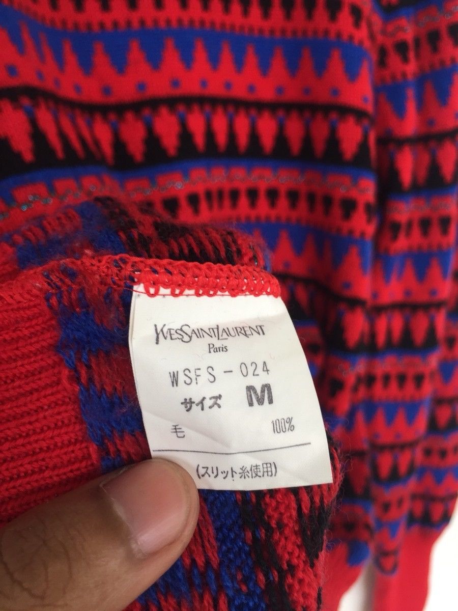 Yves Saint Laurent HEAT🔥YSL Navajo Tribe Fair Isle Knit Cardigan Size ONE SIZE - 6 Thumbnail