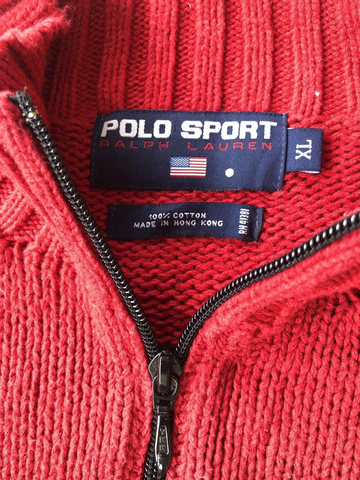 Polo Ralph Lauren 90s Polo Sport RL Spell Out 2 Tones Half Zip Knit Size US L / EU 52-54 / 3 - 5 Thumbnail
