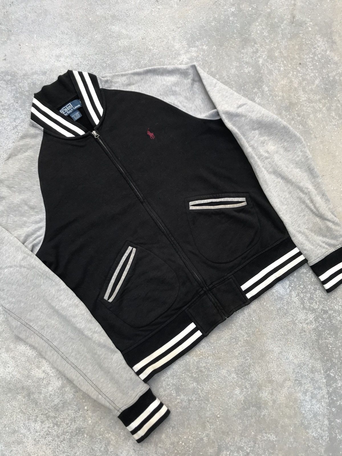 Polo Ralph Lauren 90s polo ralph lauren twin tipped varsity jacket conmar zip Size US L / EU 52-54 / 3 - 3 Thumbnail