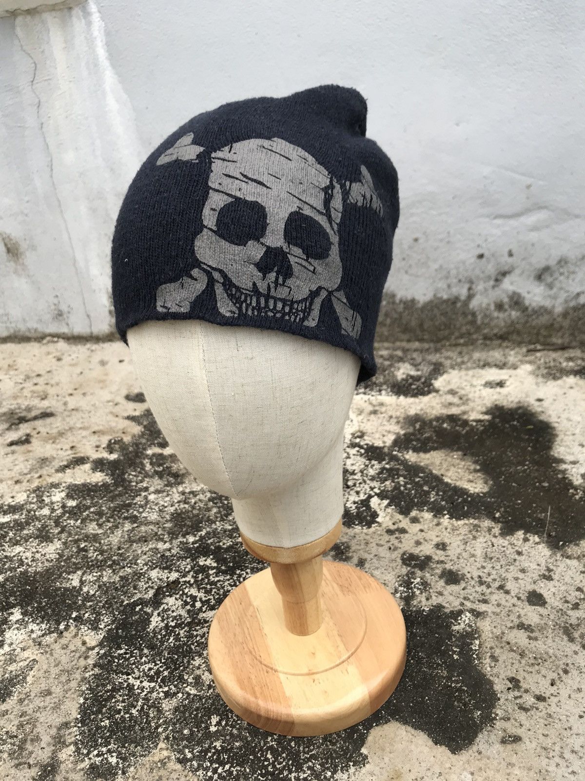 Japanese Brand vintage biglogo skulls crossbone beanie street fashion Size ONE SIZE - 5 Thumbnail