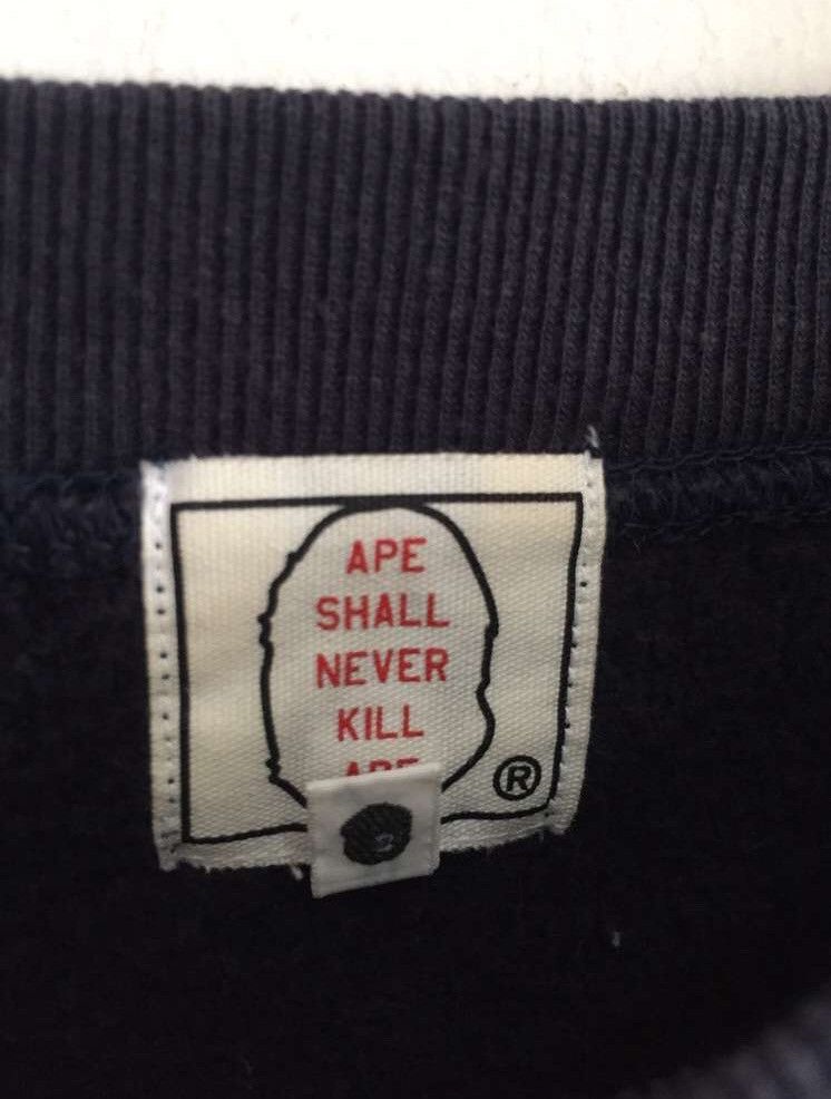 Bape RARE🔥OG Bape Big Mad Face Navy Oversized Jumper Size US L / EU 52-54 / 3 - 5 Thumbnail