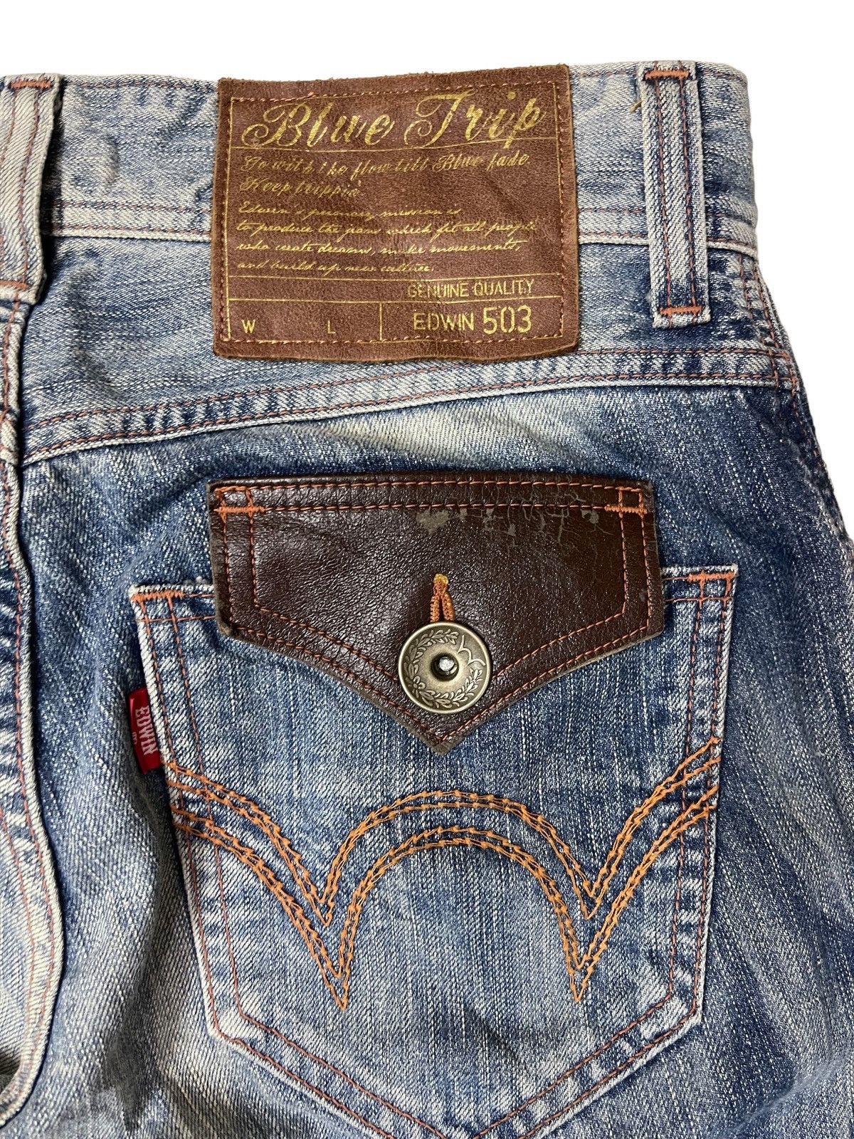 Japanese Brand Edwin 503 Flare Denim Size US 30 / EU 46 - 9 Thumbnail
