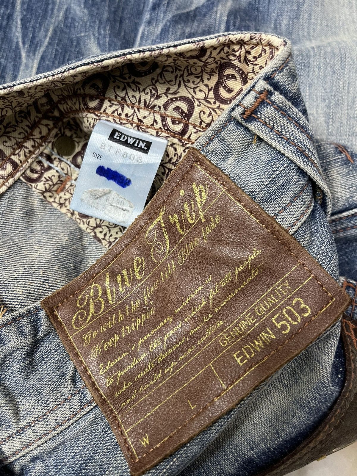 Japanese Brand Edwin 503 Flare Denim Size US 30 / EU 46 - 11 Thumbnail