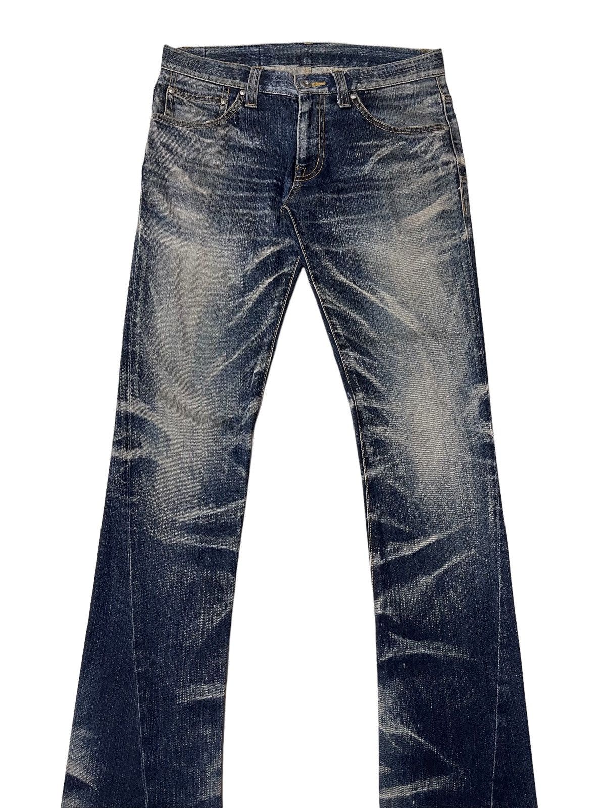 【DISCERNMENT】Tornado cutting wide denim Tornado Mart Japan Flared Twisted Denim