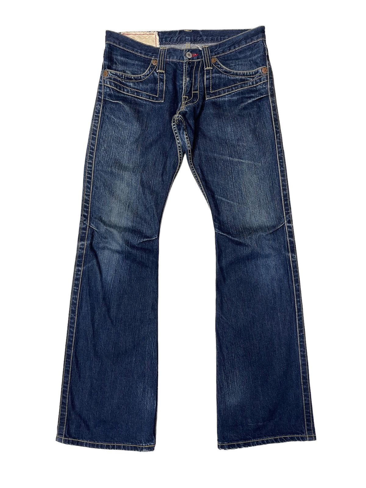 image of Avant Garde Blue Way Flared Ripped Denim Japan, Men's (Size 32)