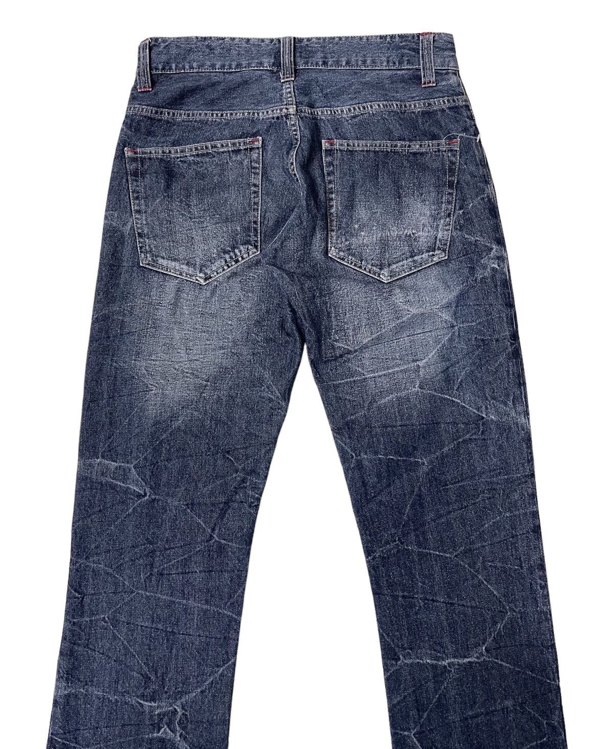 Japanese Brand Vintage Wild Life Thrashed Flared Denim Size US 31 - 5 Thumbnail