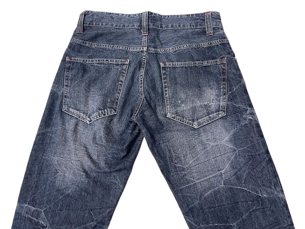 Japanese Brand Vintage Wild Life Thrashed Flared Denim Size US 31 - 7 Thumbnail