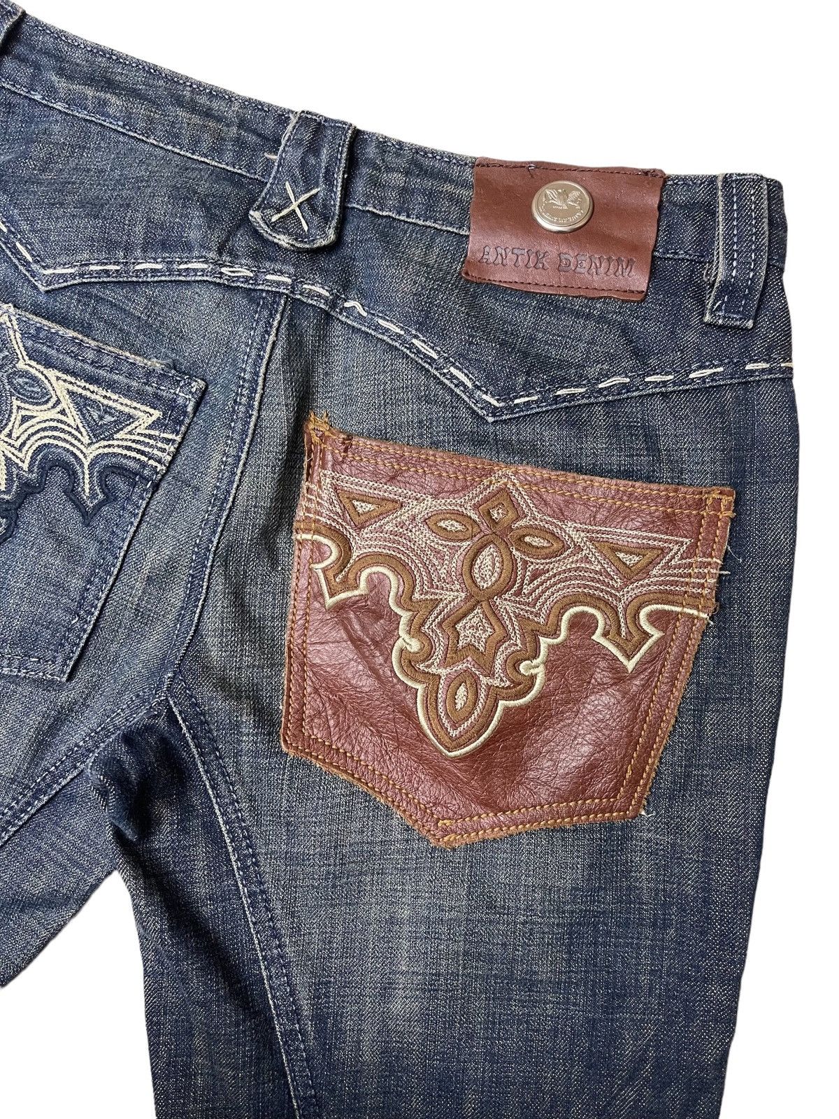 Antik Denim Antik Denim Thrashed Twisted Flare Denim Size US 29 - 9 Thumbnail