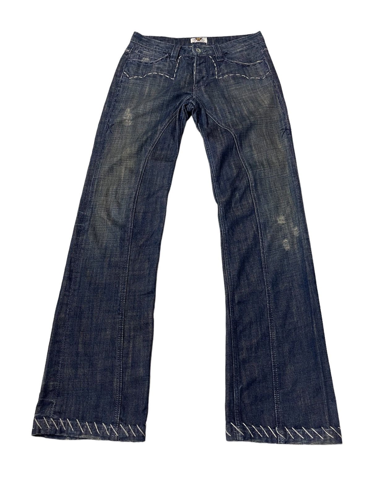 Antik Denim Antik Denim Thrashed Twisted Flare Denim Size US 29 - 4 Thumbnail