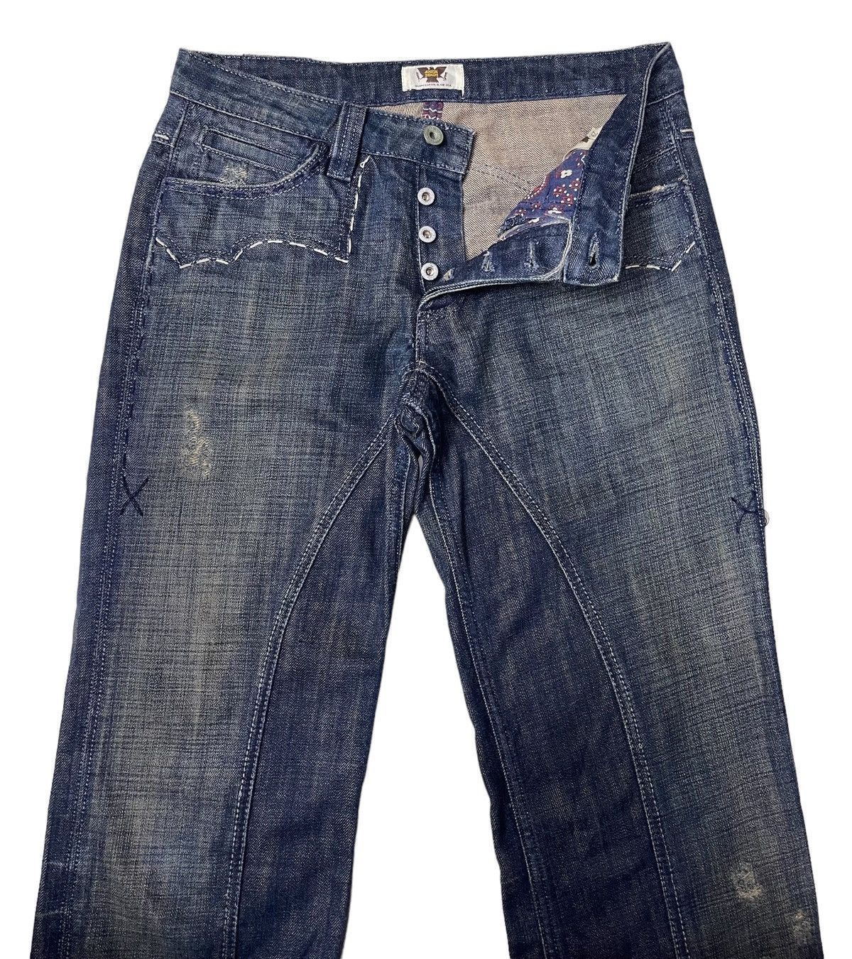 Antik Denim Antik Denim Thrashed Twisted Flare Denim Size US 29 - 8 Thumbnail