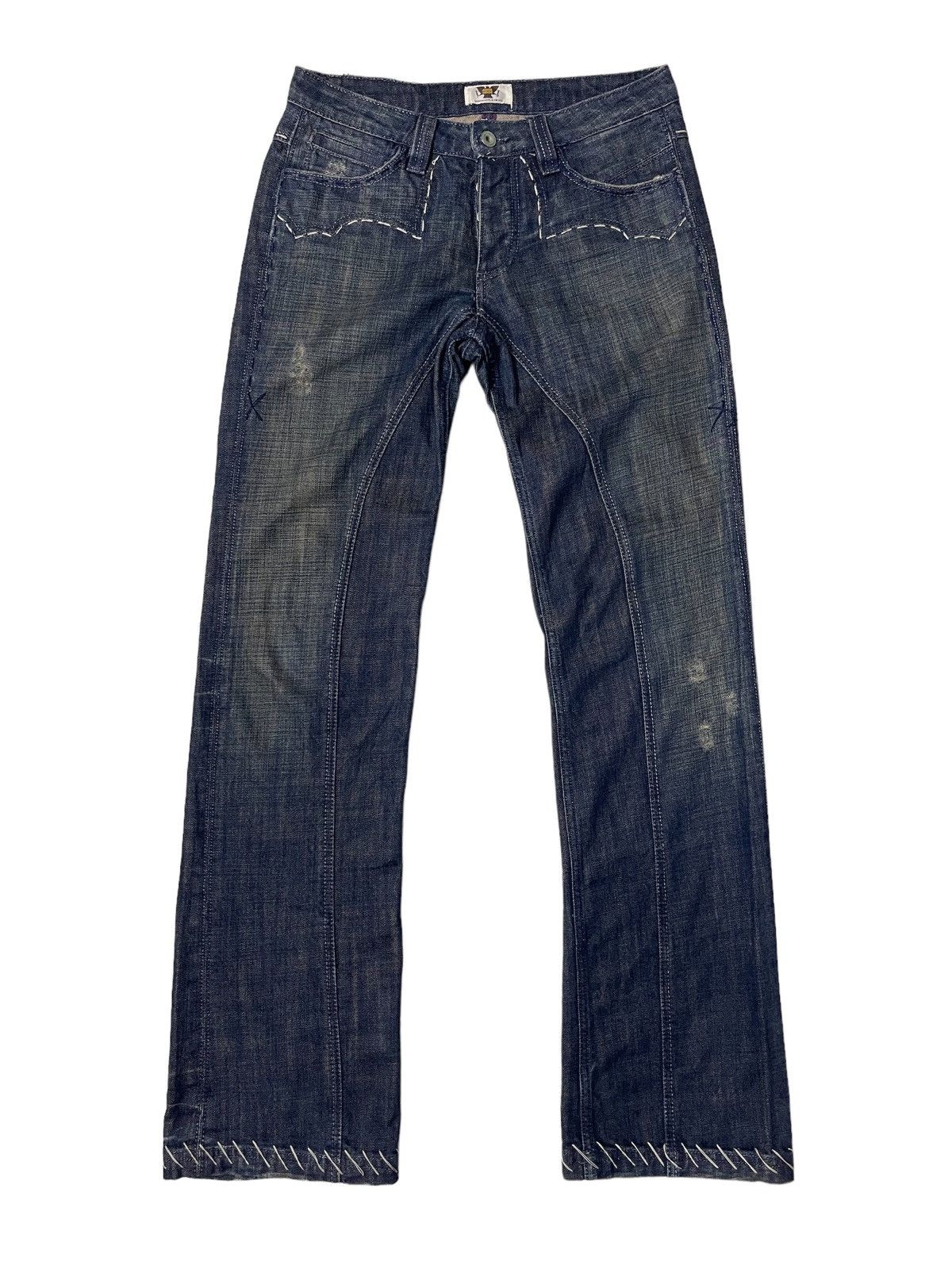 Antik Denim Antik Denim Thrashed Twisted Flare Denim Size US 29 - 1 Thumbnail