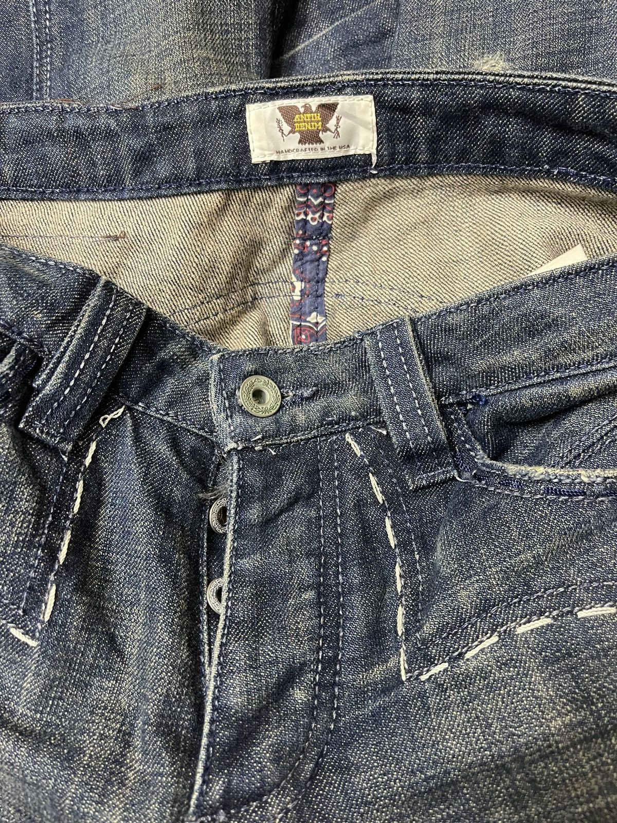Antik Denim Antik Denim Thrashed Twisted Flare Denim Size US 29 - 13 Thumbnail