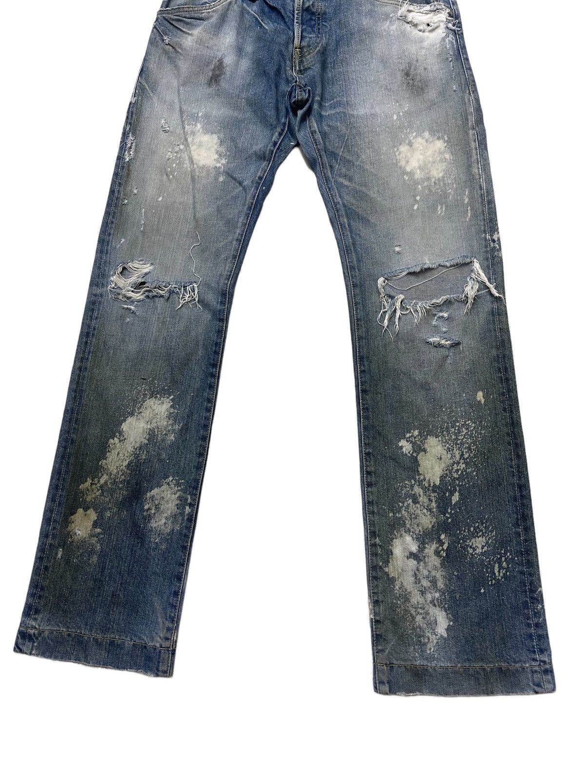 Japanese Brand Japanese Ufin & Sons Distressed Paint Splatted Jeans Size US 33 - 8 Thumbnail