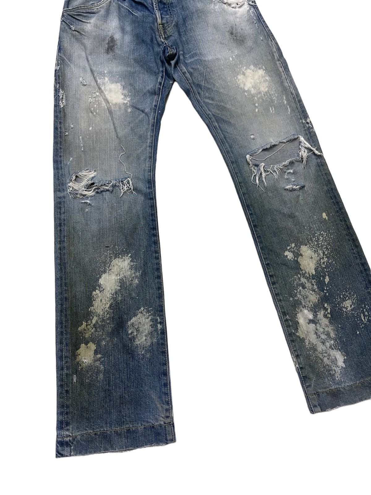 Japanese Brand Japanese Ufin & Sons Distressed Paint Splatted Jeans Size US 33 - 7 Thumbnail